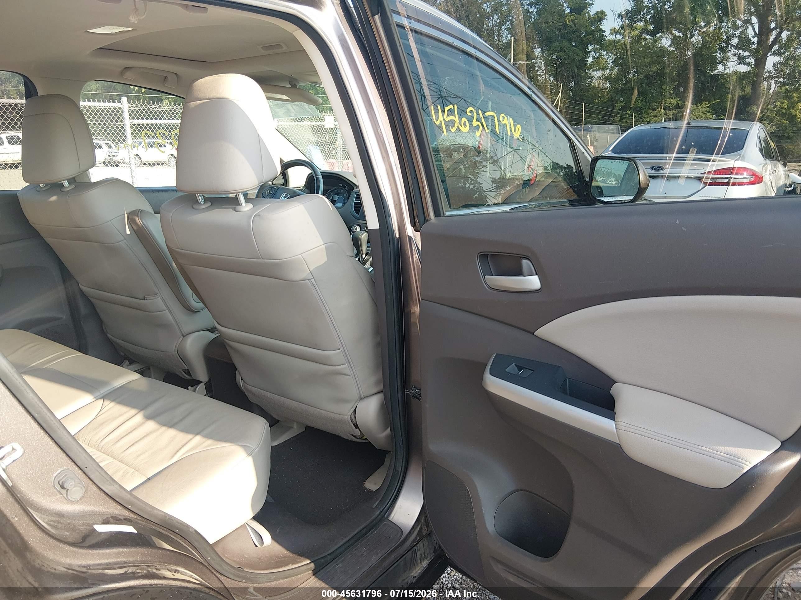 2012 Honda Cr-v Ex-l Brown vin: 5J6RM4H74CL058114