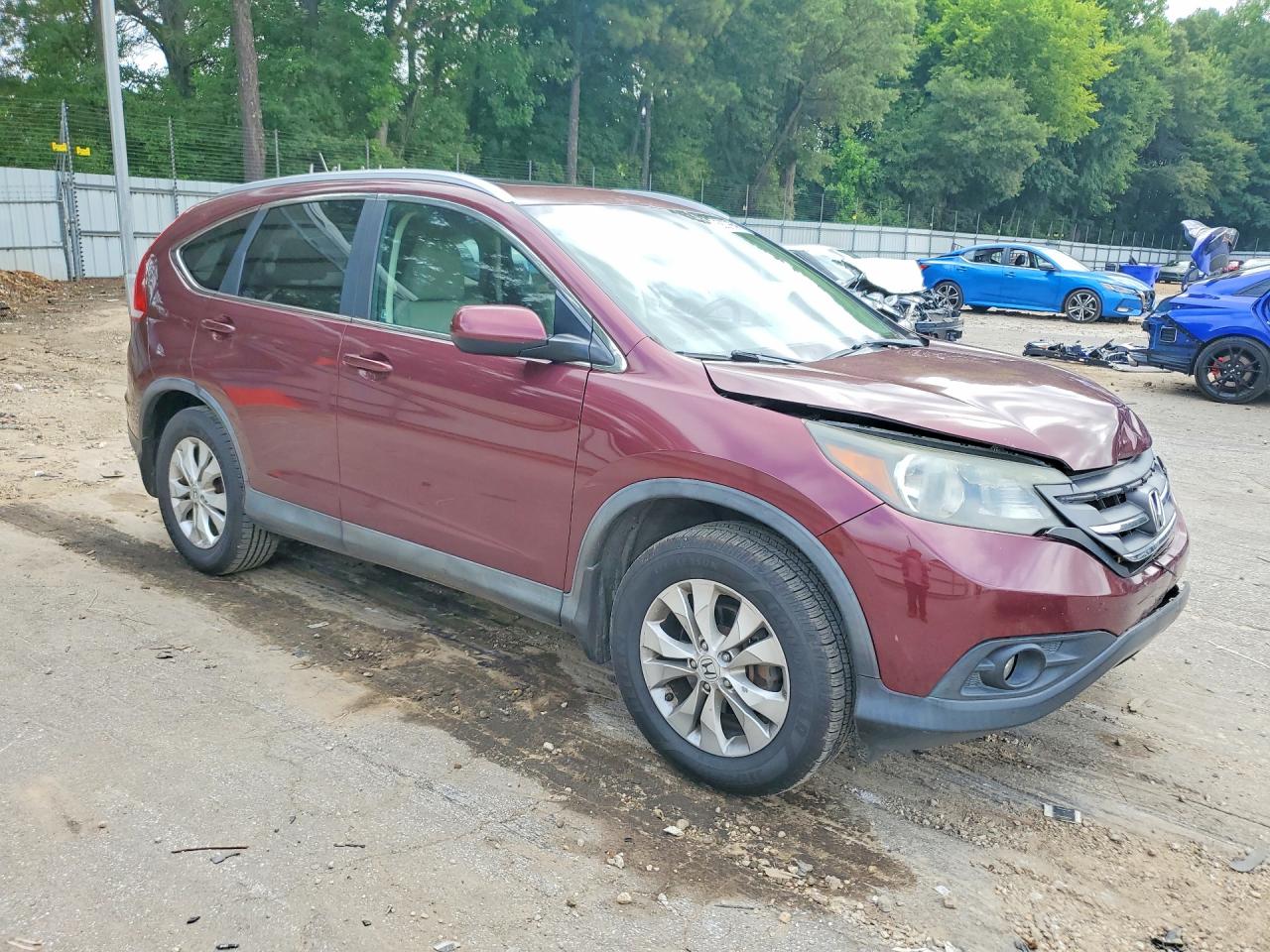 2012 Honda Cr-v Exl Темно-бордовый vin: 5J6RM4H74CL066262