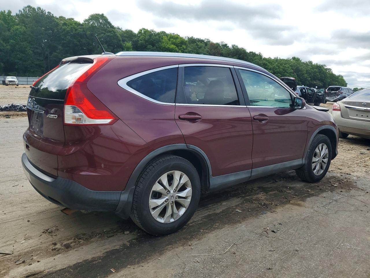 2012 Honda Cr-v Exl Темно-бордовый vin: 5J6RM4H74CL066262