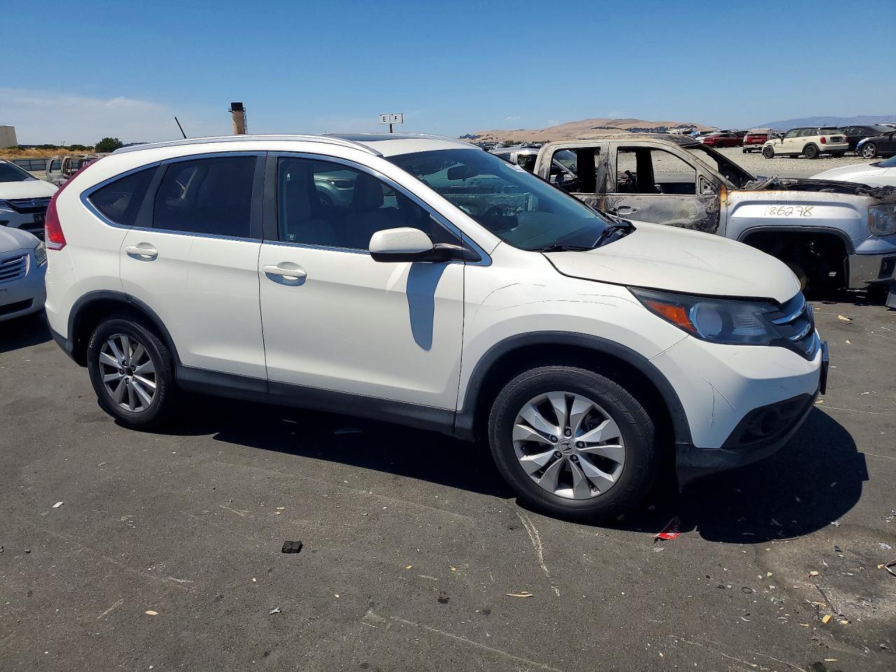 2012 Honda Cr-v Exl White vin: 5J6RM4H74CL066360