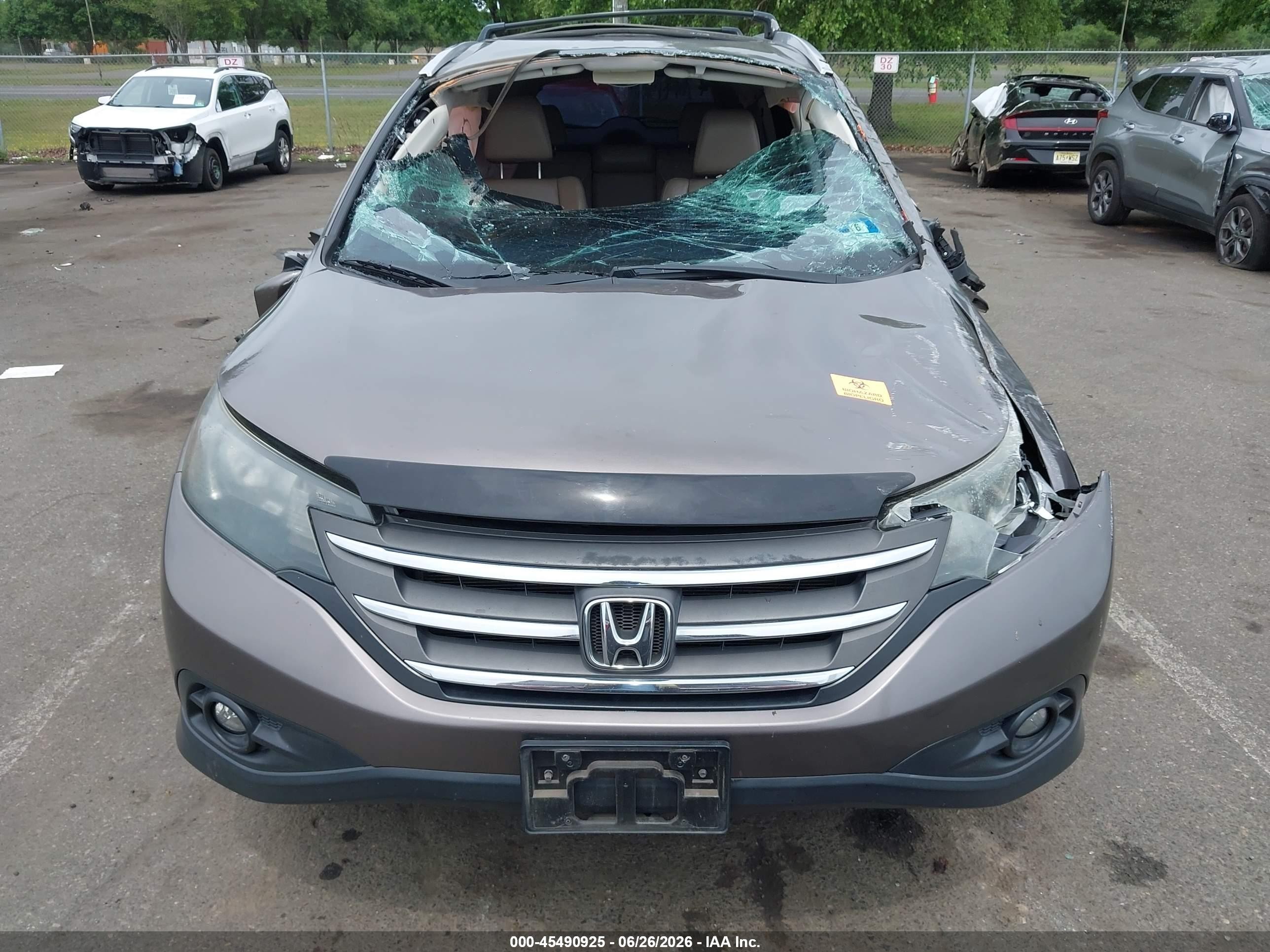 2012 Honda Cr-v Ex-l Gray vin: 5J6RM4H74CL073518