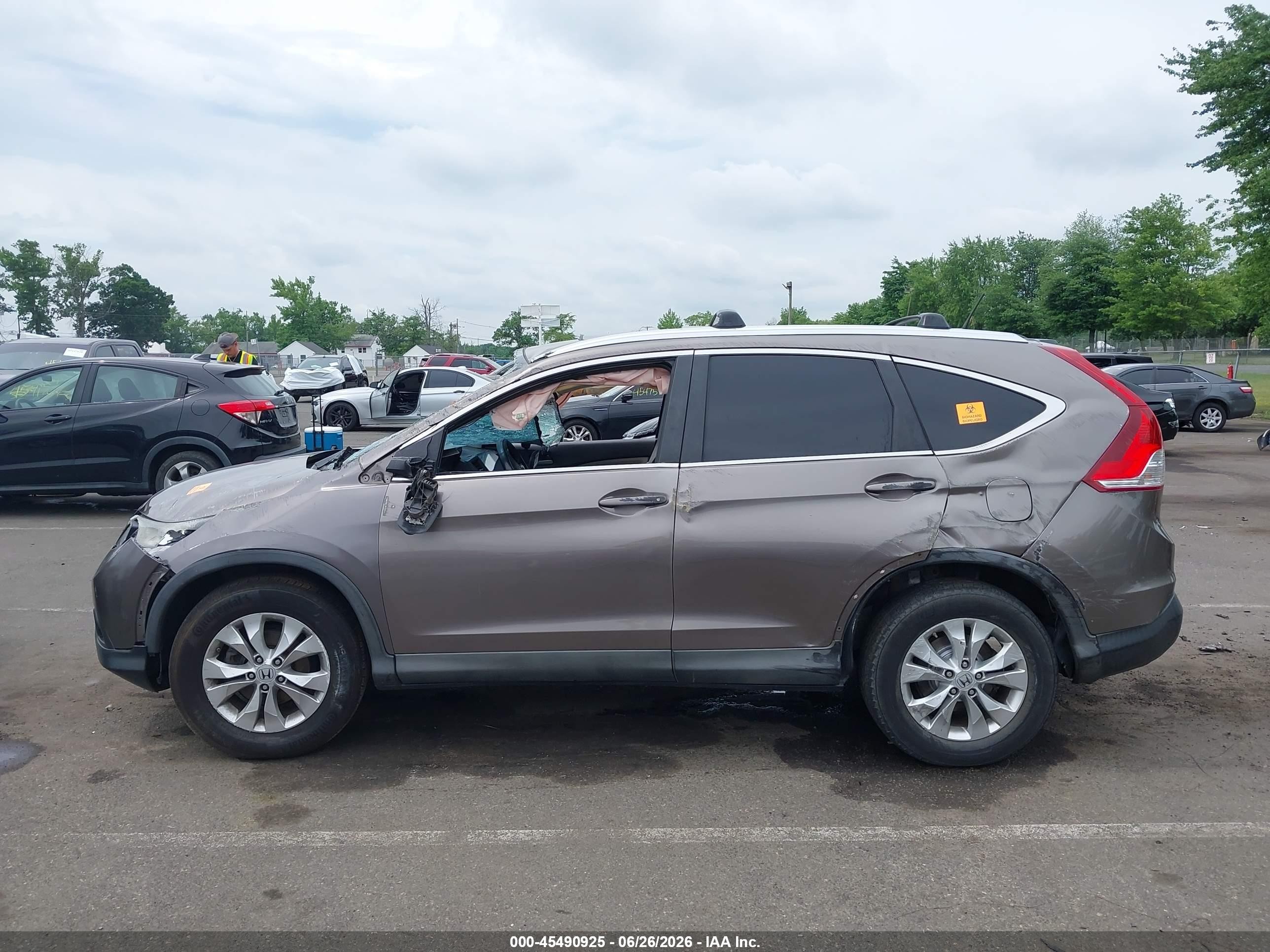 2012 Honda Cr-v Ex-l Gray vin: 5J6RM4H74CL073518
