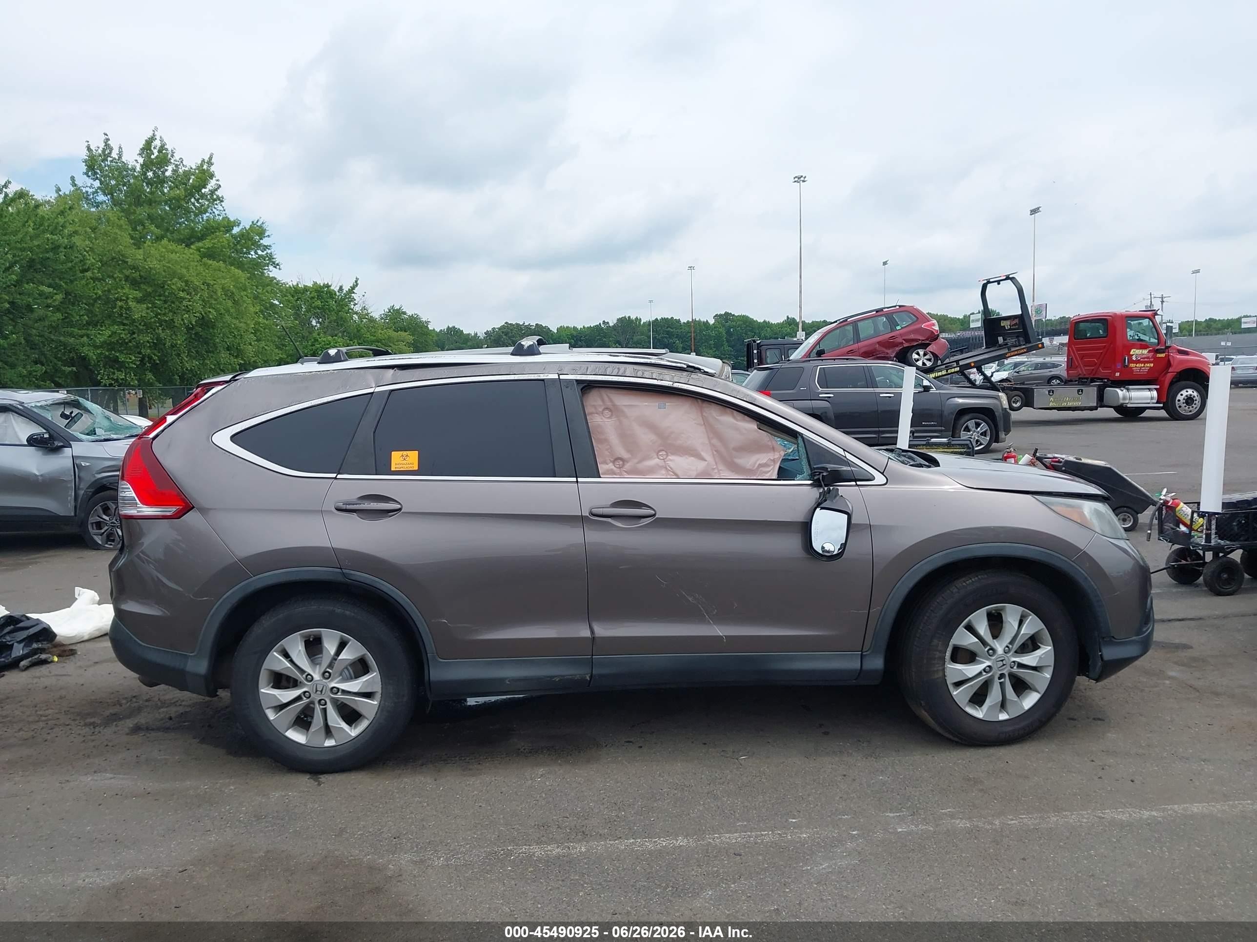 2012 Honda Cr-v Ex-l Gray vin: 5J6RM4H74CL073518