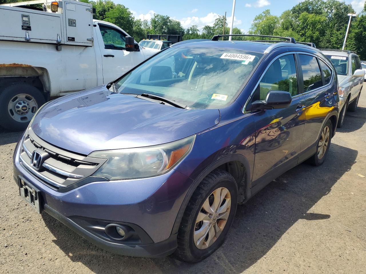 2012 Honda Cr-v Exl Blue vin: 5J6RM4H74CL082395