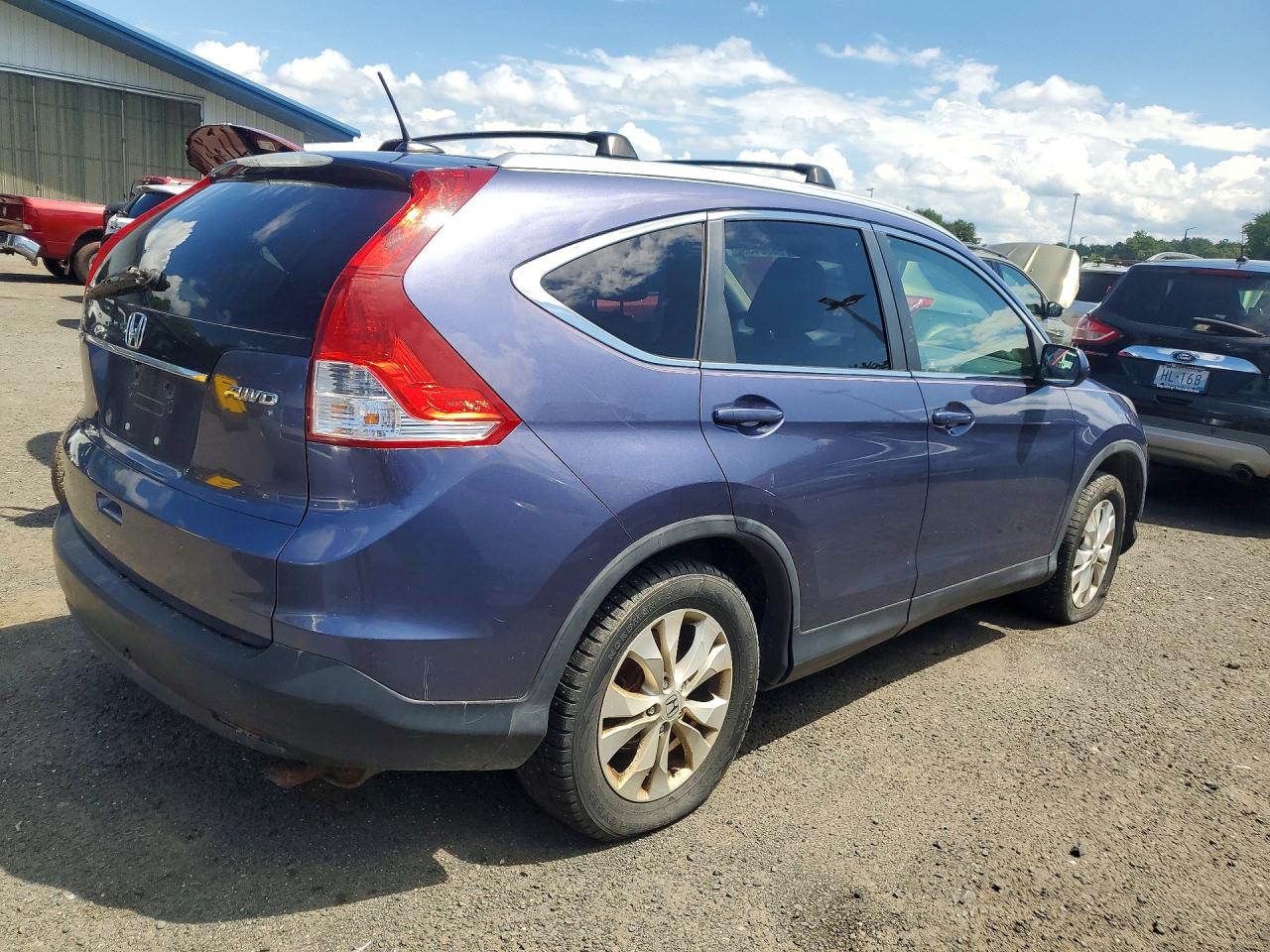 2012 Honda Cr-v Exl Blue vin: 5J6RM4H74CL082395