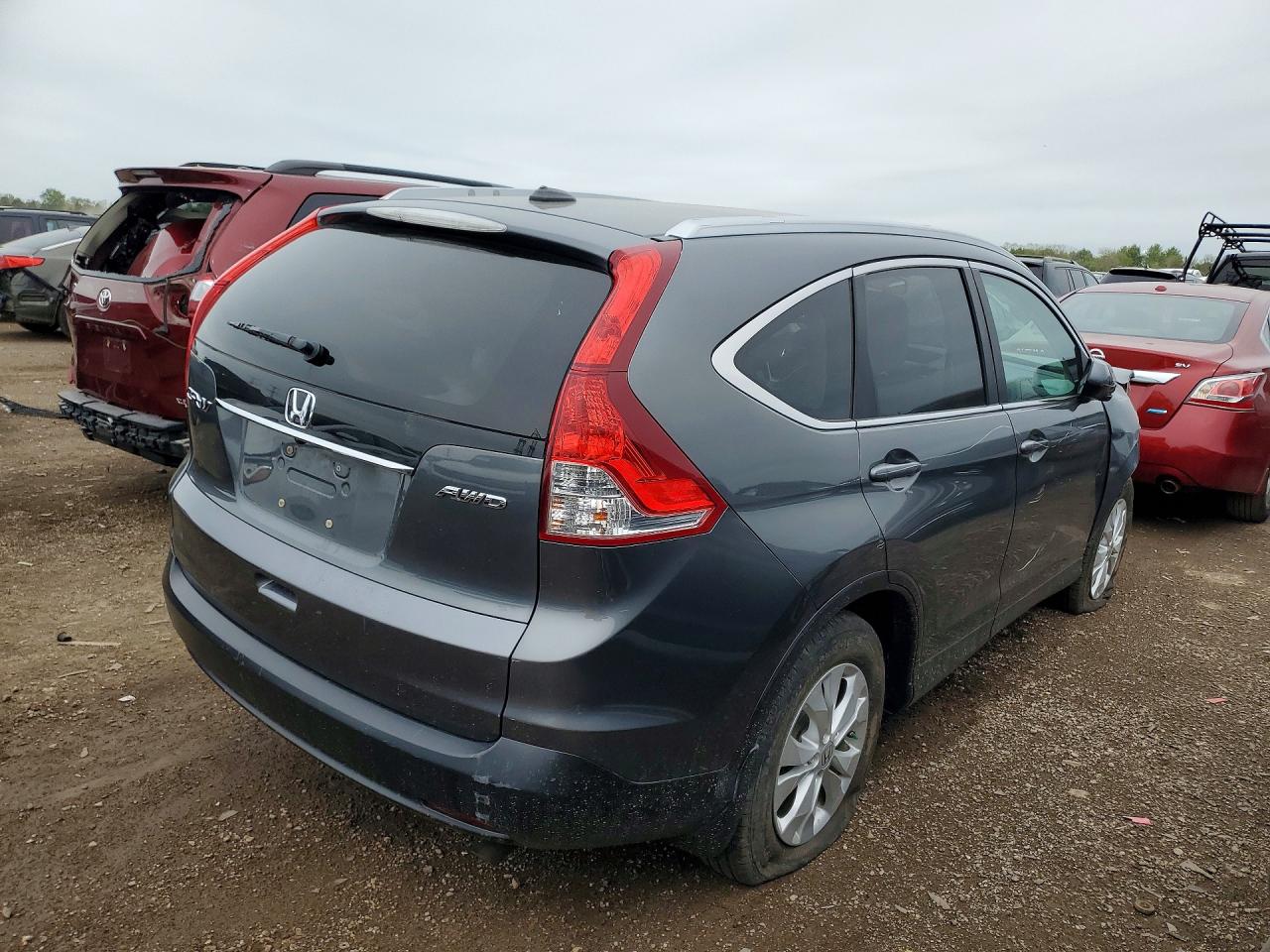 2013 Honda Crv Awd Gray vin: 5J6RM4H74DL002059
