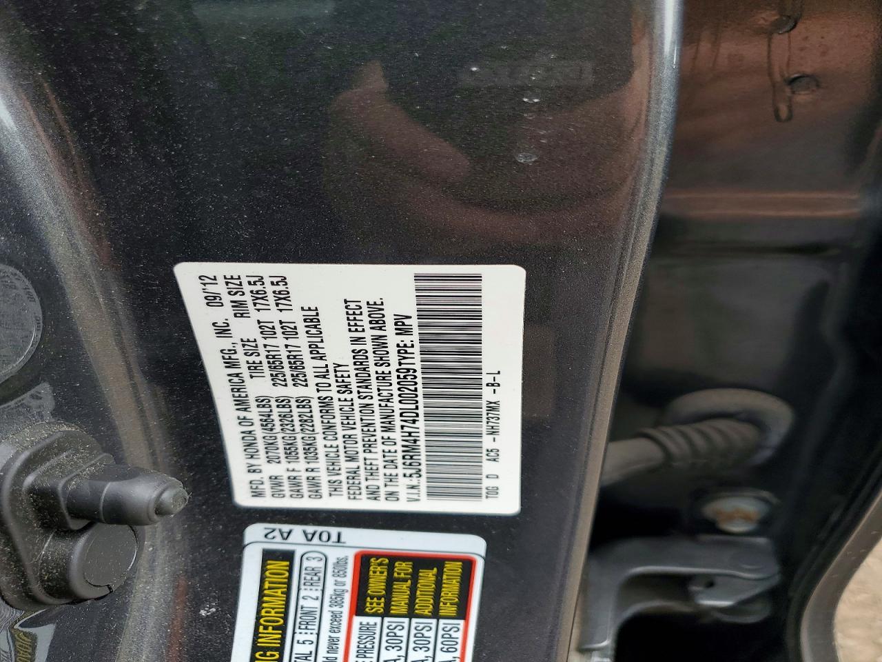 2013 Honda Crv Awd Gray vin: 5J6RM4H74DL002059