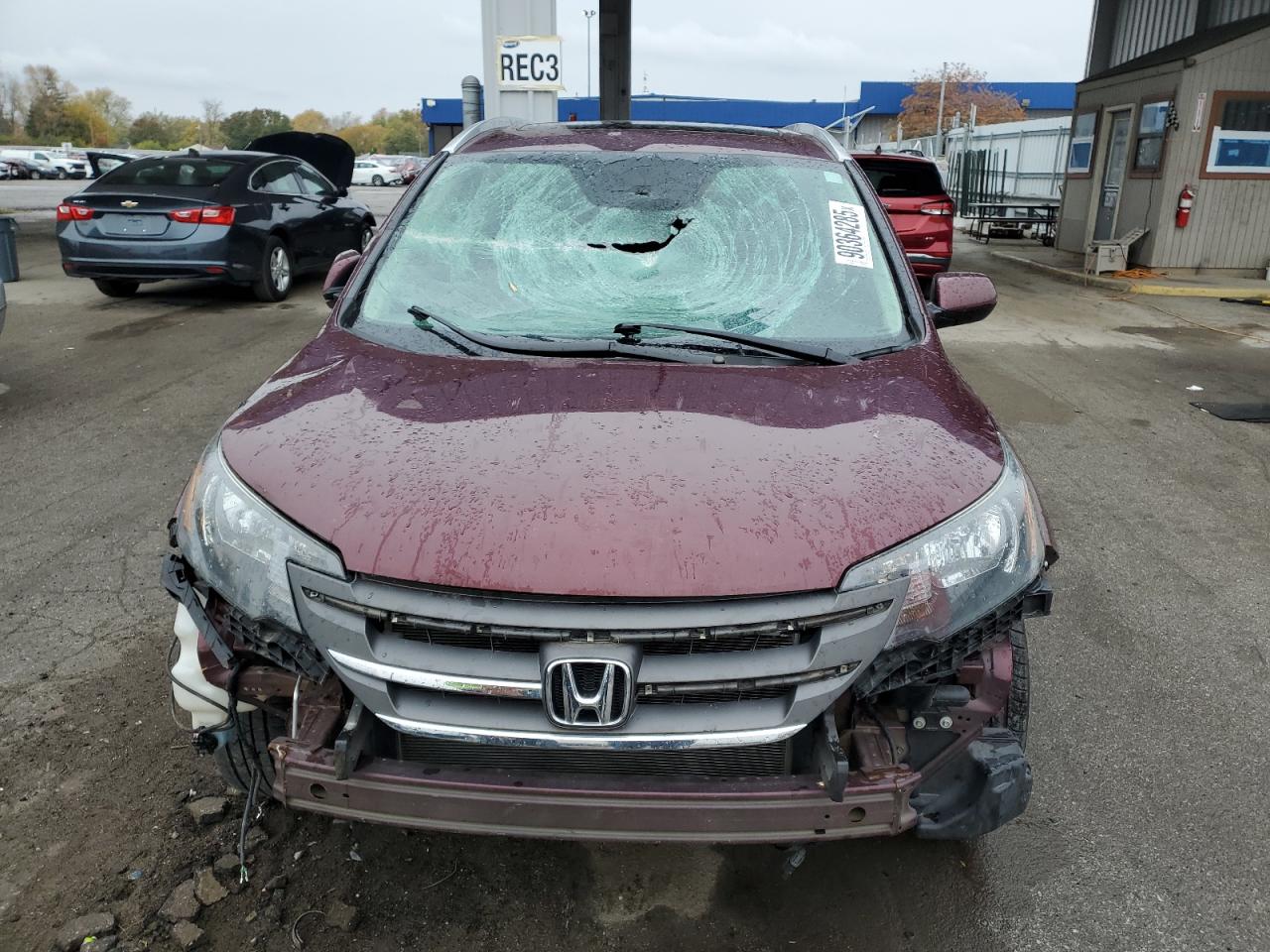 2013 Honda Cr-v Exl Maroon vin: 5J6RM4H74DL004653