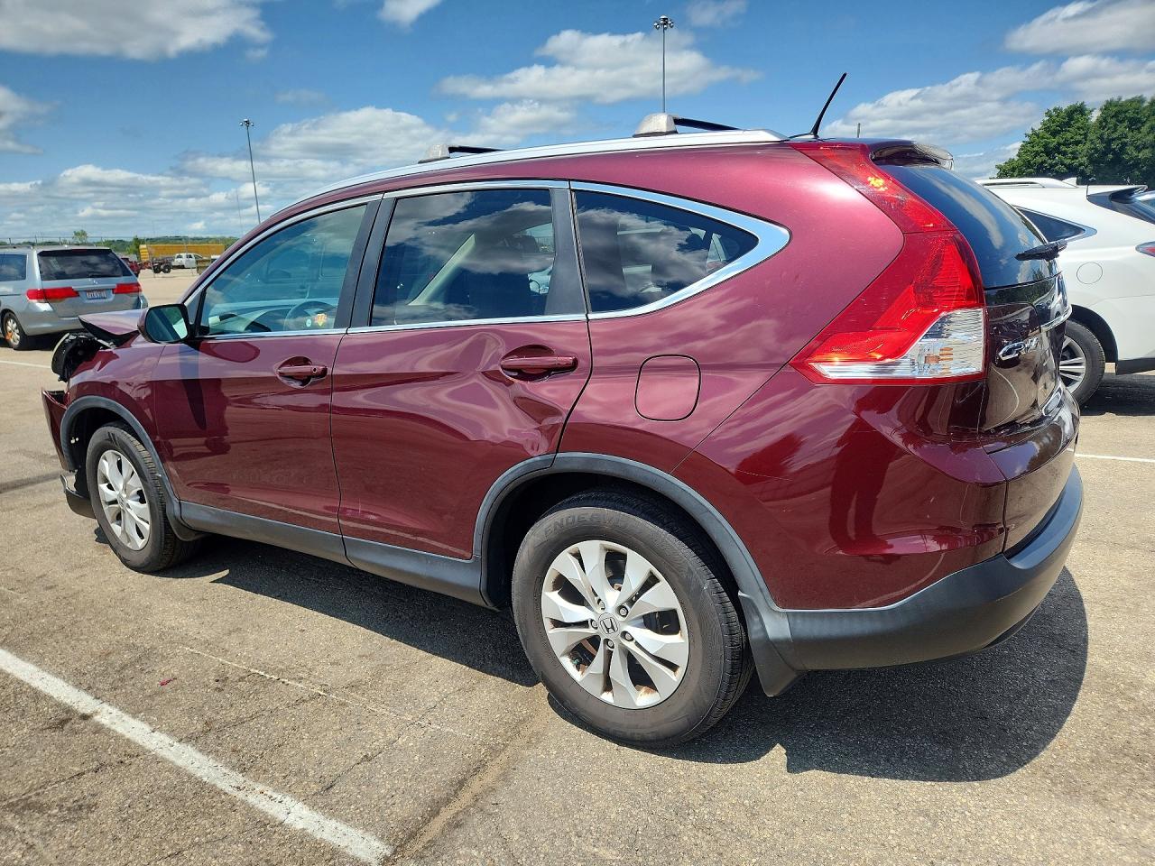 2013 Honda Cr-v Exl Maroon vin: 5J6RM4H74DL010114
