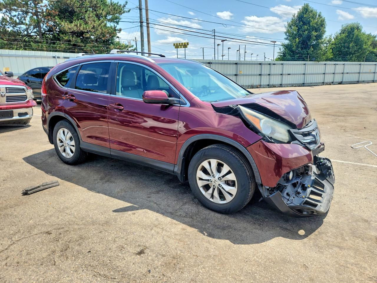 2013 Honda Cr-v Exl Maroon vin: 5J6RM4H74DL010114