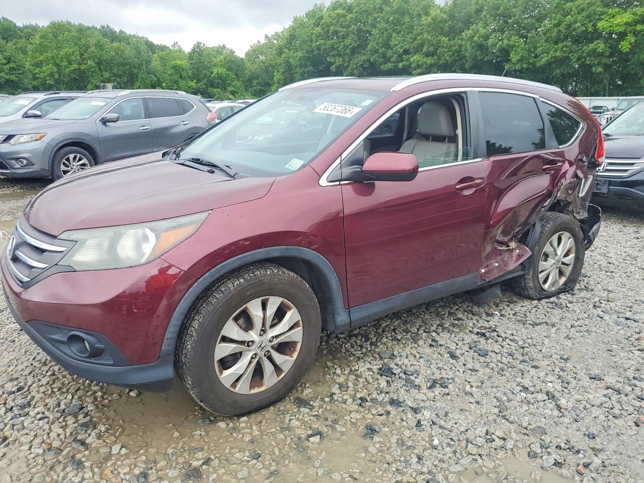 2013 Honda Cr-v Exl Red vin: 5J6RM4H74DL014129