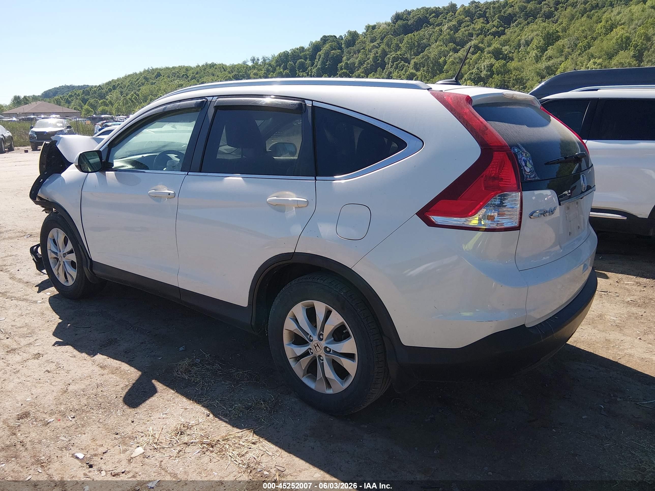 2013 Honda Cr-v Ex-l White vin: 5J6RM4H74DL017001