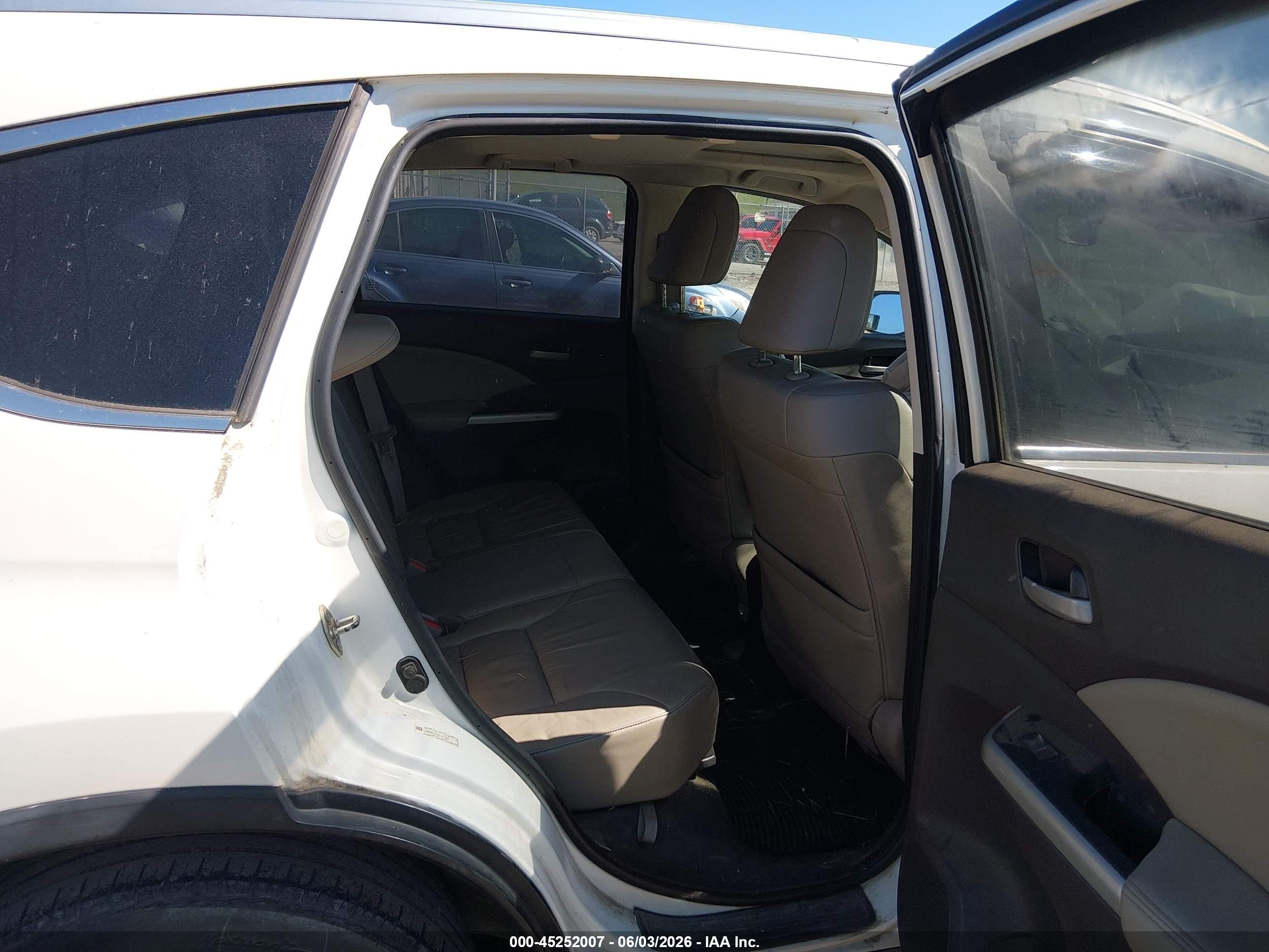 2013 Honda Cr-v Ex-l White vin: 5J6RM4H74DL017001