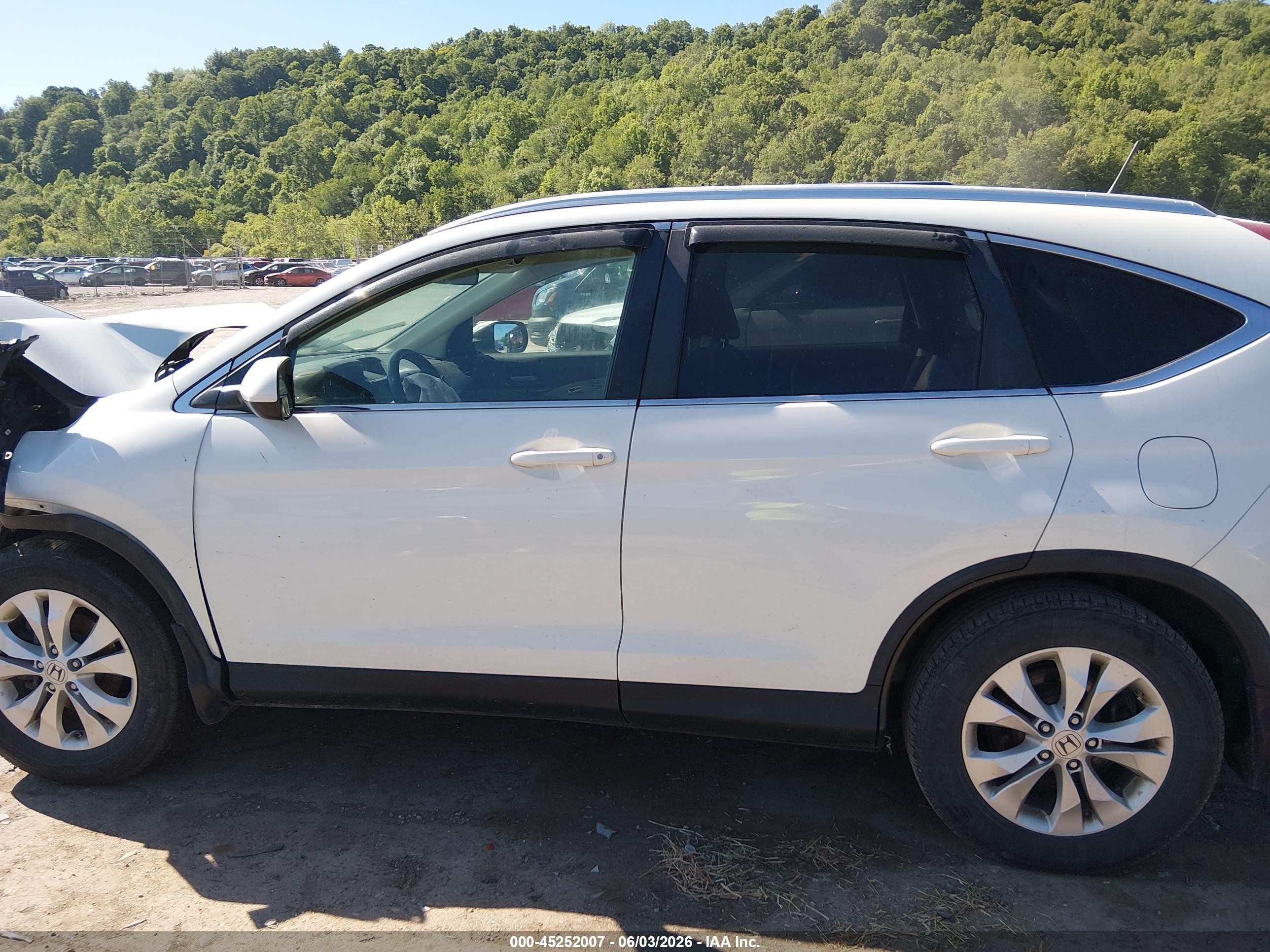 2013 Honda Cr-v Ex-l White vin: 5J6RM4H74DL017001