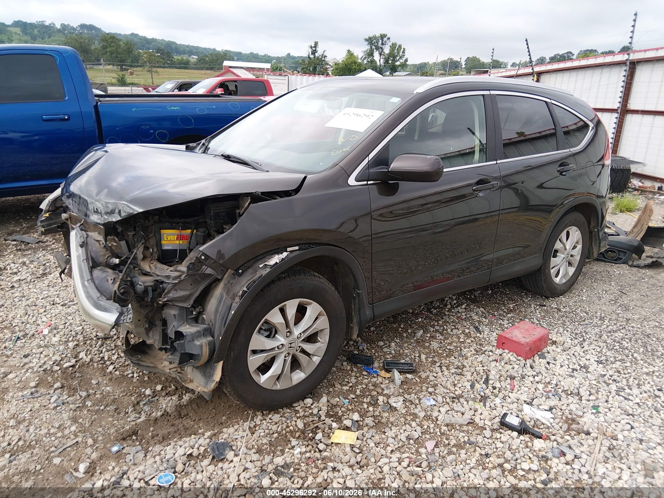 2013 Honda Cr-v Ex-l Black vin: 5J6RM4H74DL020352