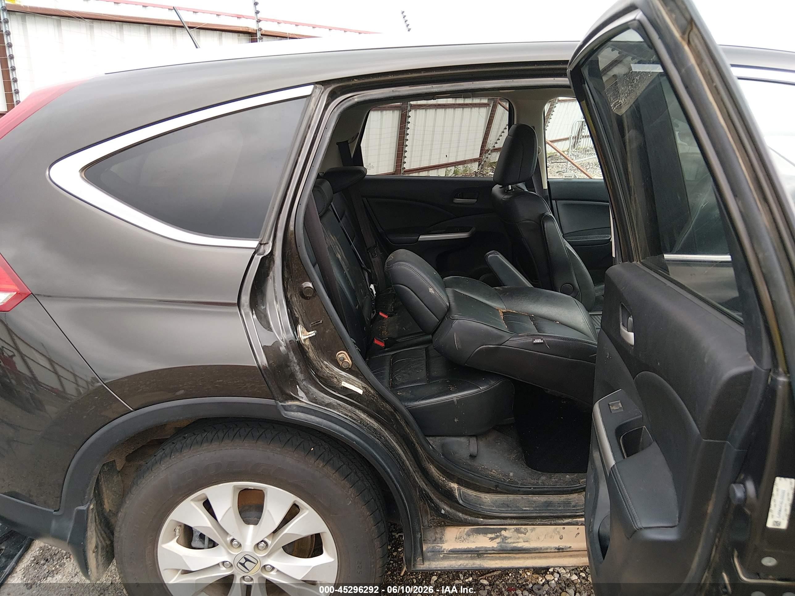 2013 Honda Cr-v Ex-l Black vin: 5J6RM4H74DL020352