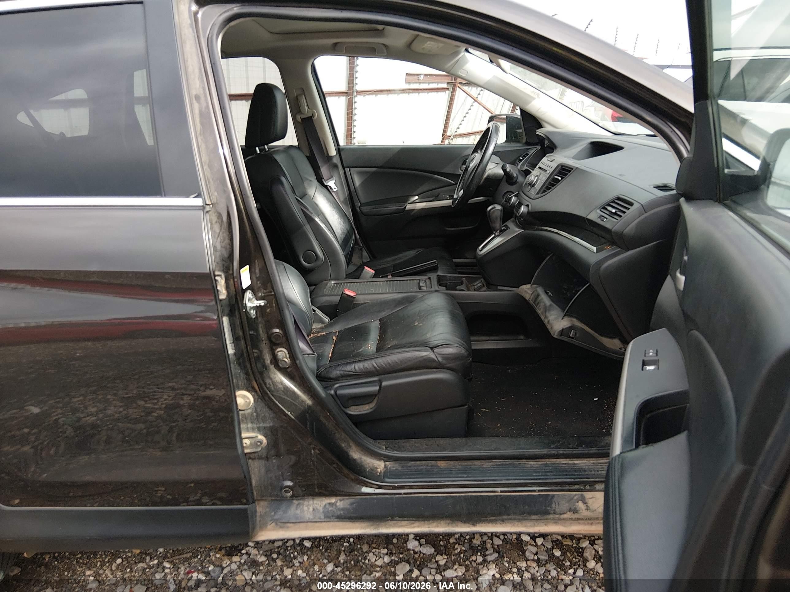 2013 Honda Cr-v Ex-l Black vin: 5J6RM4H74DL020352