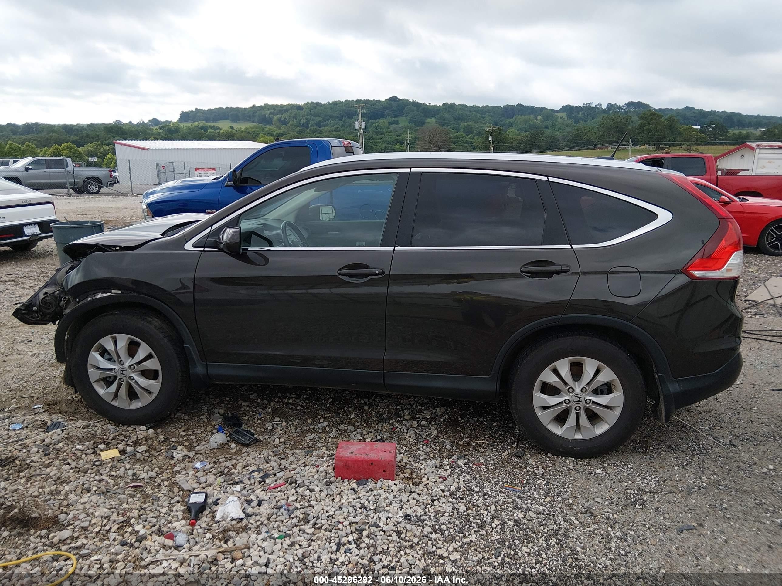 2013 Honda Cr-v Ex-l Black vin: 5J6RM4H74DL020352
