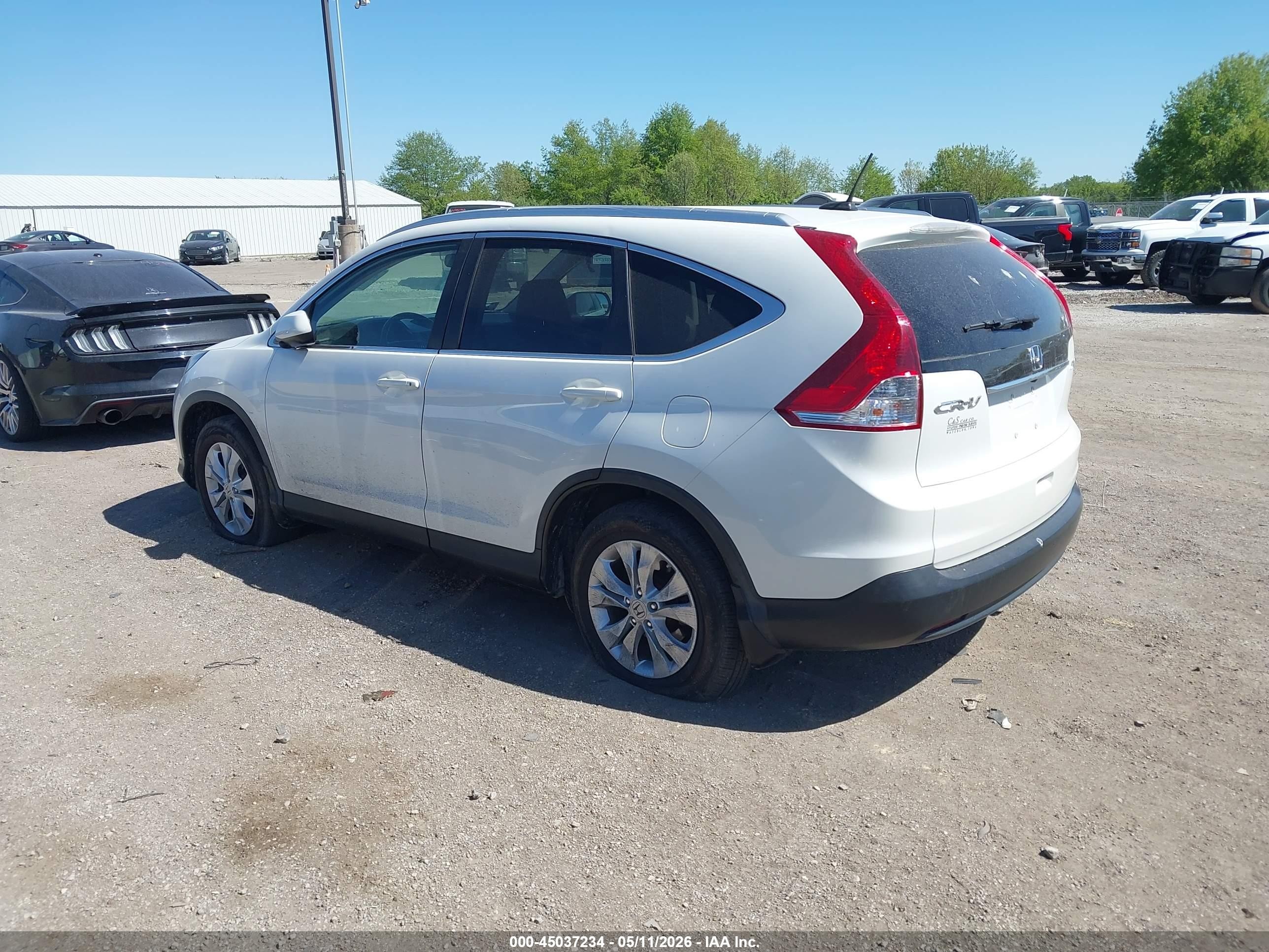 2013 Honda Cr-v Ex-l Белый vin: 5J6RM4H74DL030170