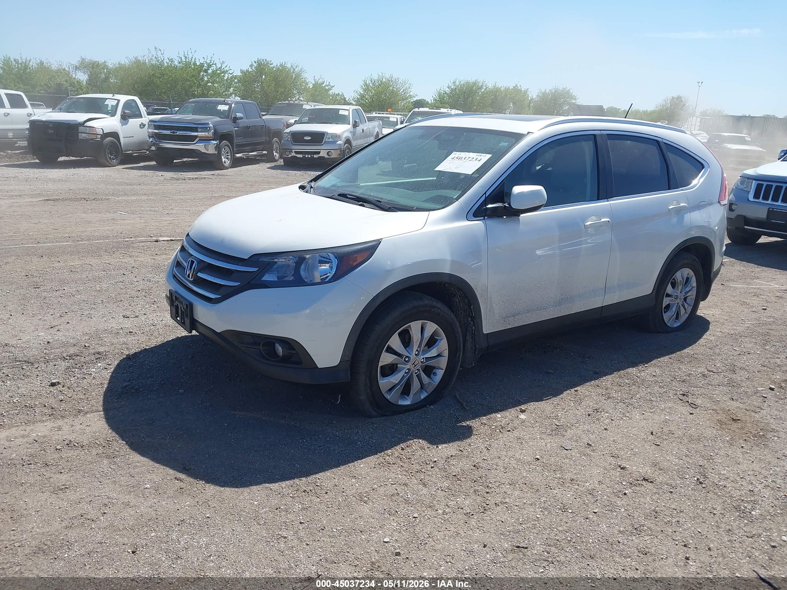 2013 Honda Cr-v Ex-l Белый vin: 5J6RM4H74DL030170