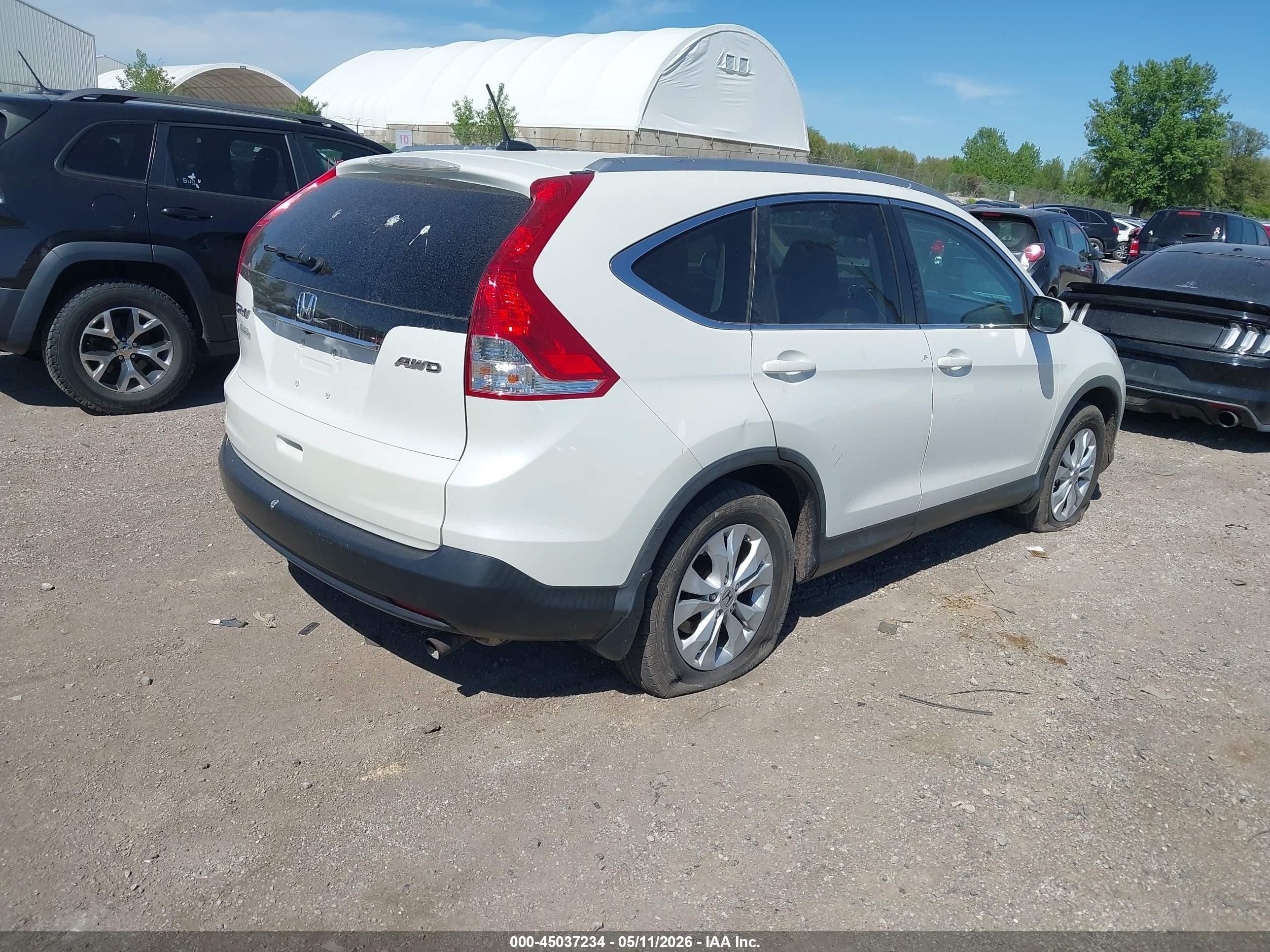 2013 Honda Cr-v Ex-l Белый vin: 5J6RM4H74DL030170