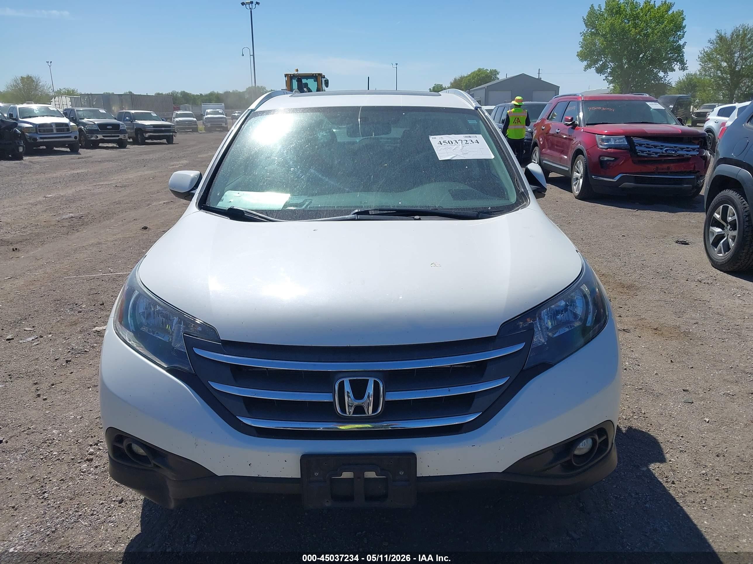 2013 Honda Cr-v Ex-l Белый vin: 5J6RM4H74DL030170