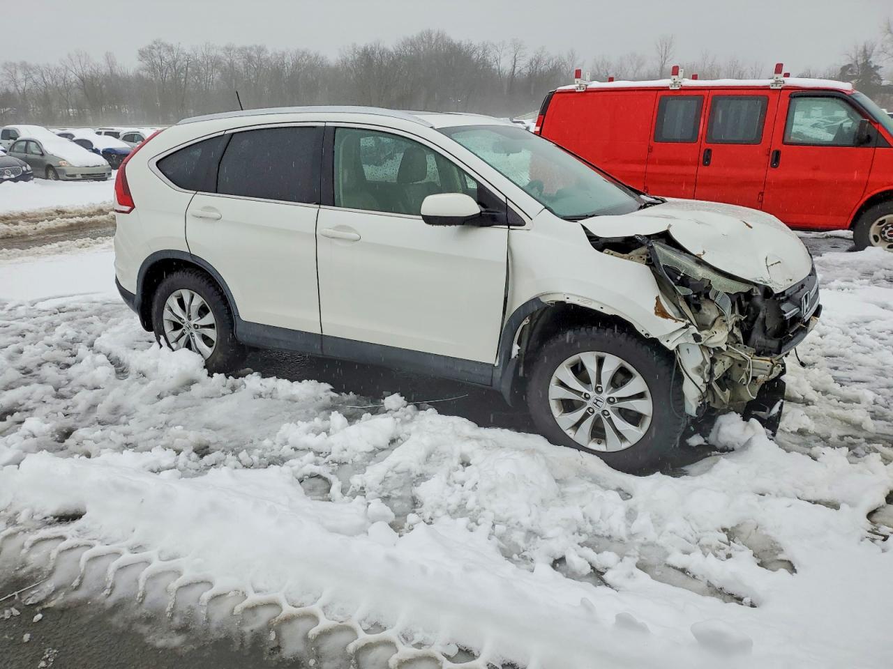 2013 Honda Cr-v Exl White vin: 5J6RM4H74DL034400