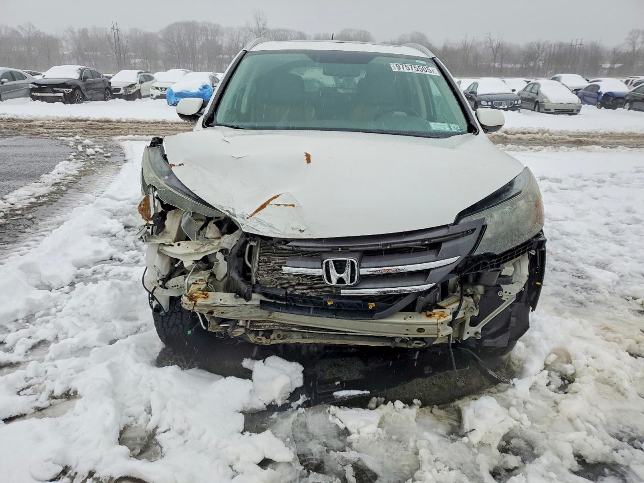 2013 Honda Cr-v Exl White vin: 5J6RM4H74DL034400