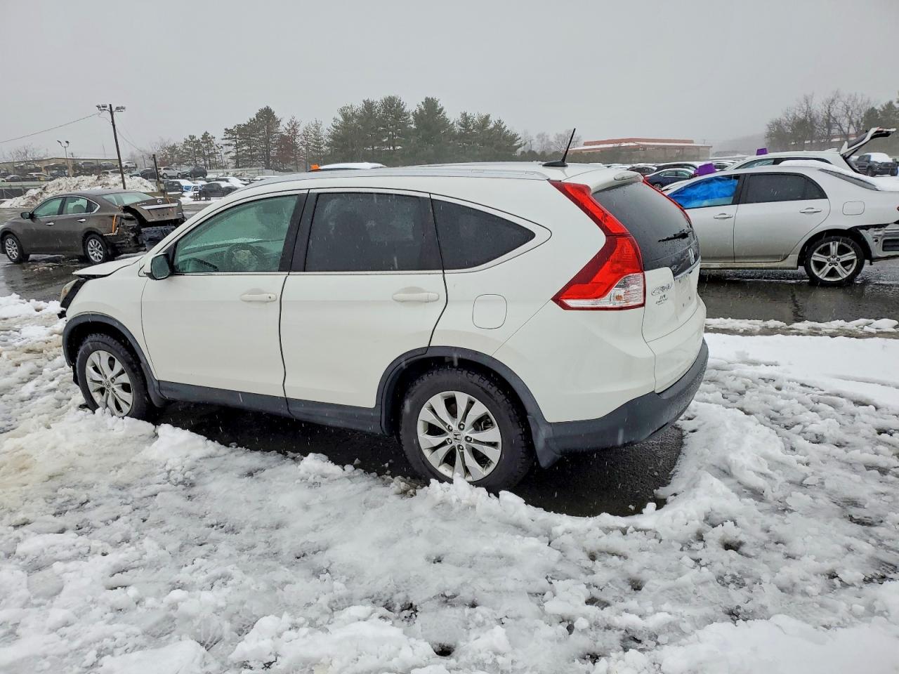 2013 Honda Cr-v Exl White vin: 5J6RM4H74DL034400
