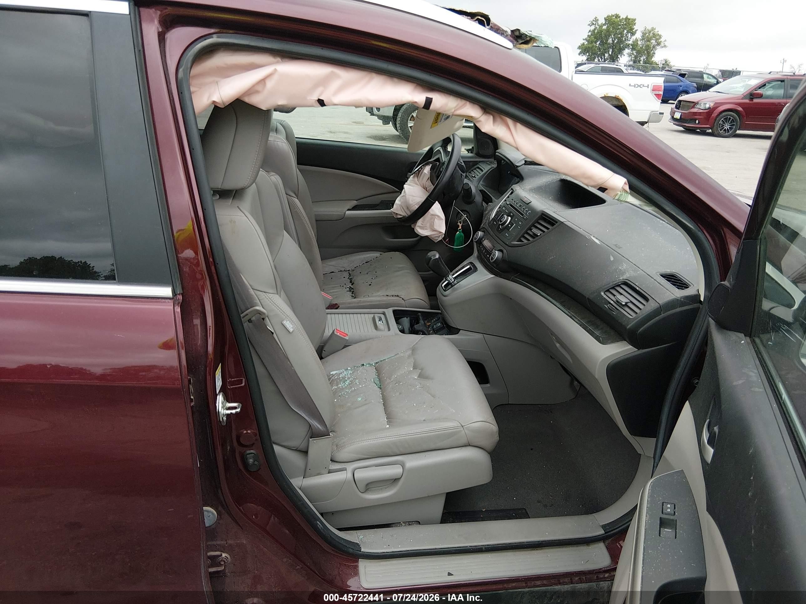 2013 Honda Cr-v Ex-l Brown vin: 5J6RM4H74DL039418
