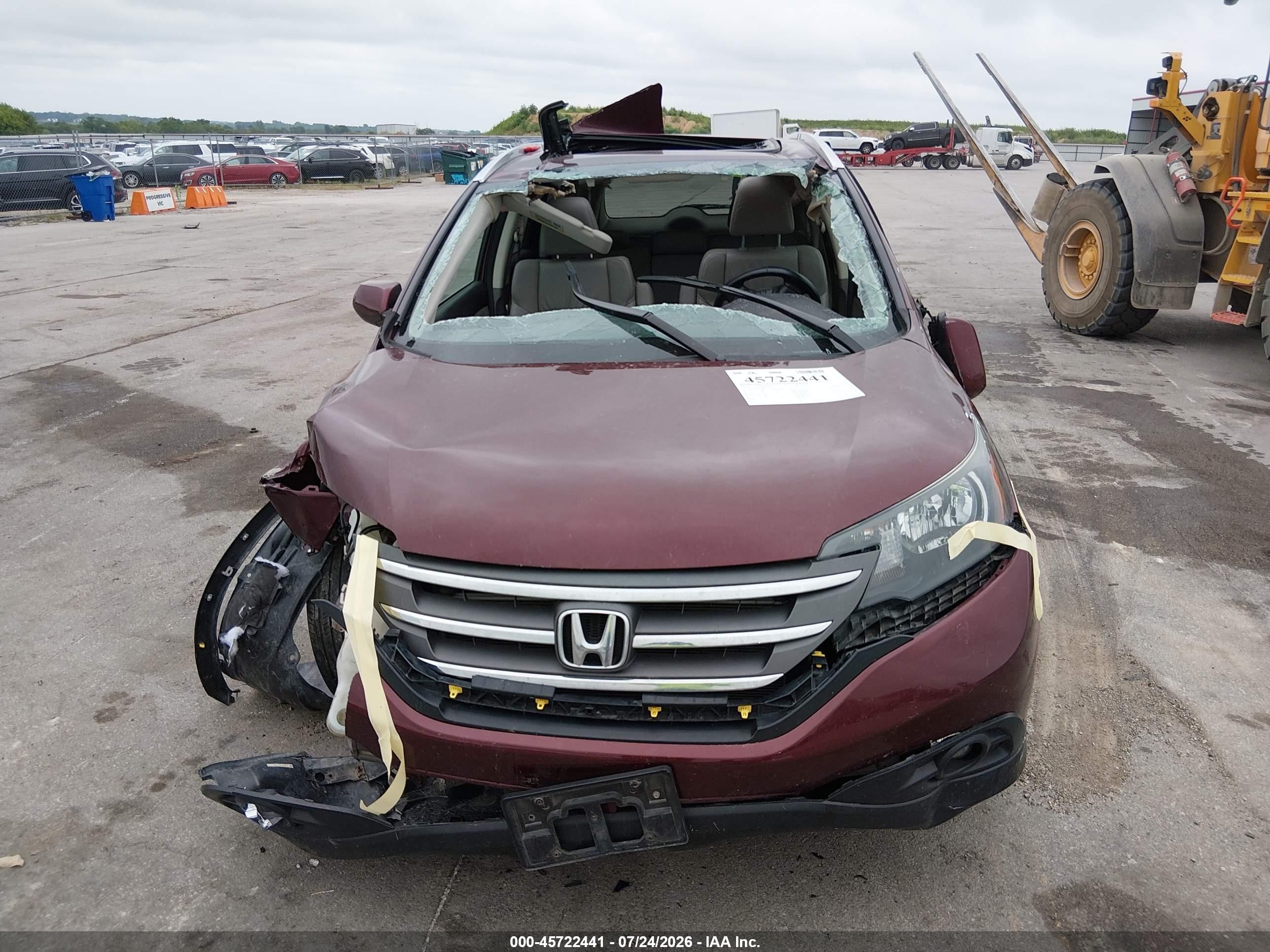 2013 Honda Cr-v Ex-l Brown vin: 5J6RM4H74DL039418