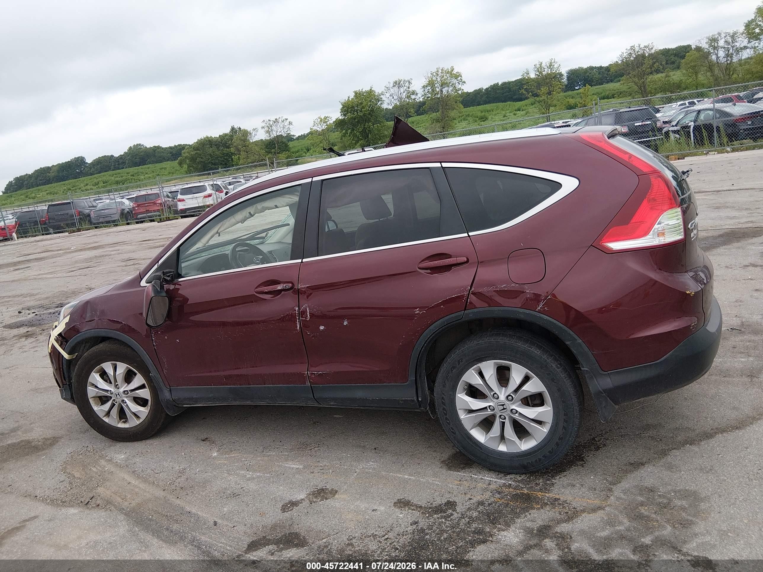 2013 Honda Cr-v Ex-l Brown vin: 5J6RM4H74DL039418