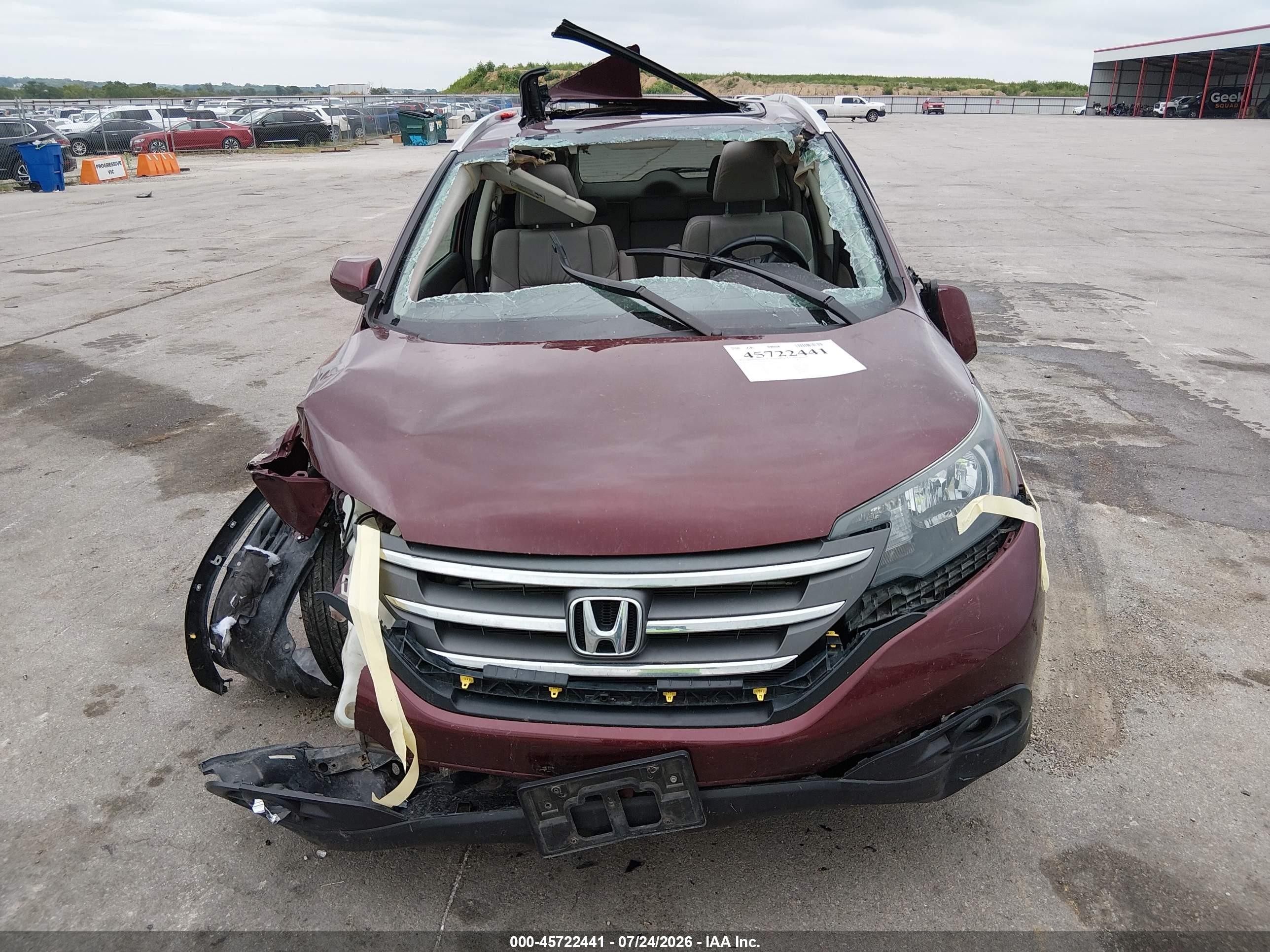 2013 Honda Cr-v Ex-l Brown vin: 5J6RM4H74DL039418