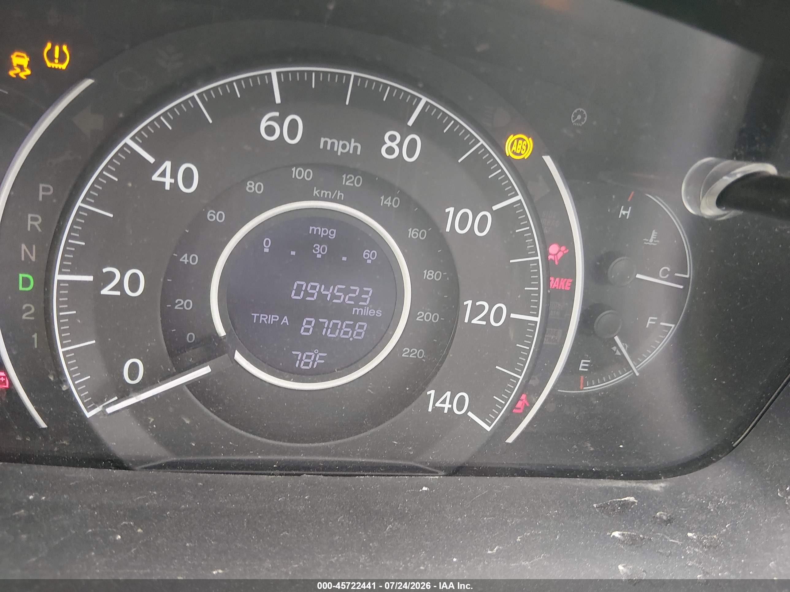 2013 Honda Cr-v Ex-l Brown vin: 5J6RM4H74DL039418