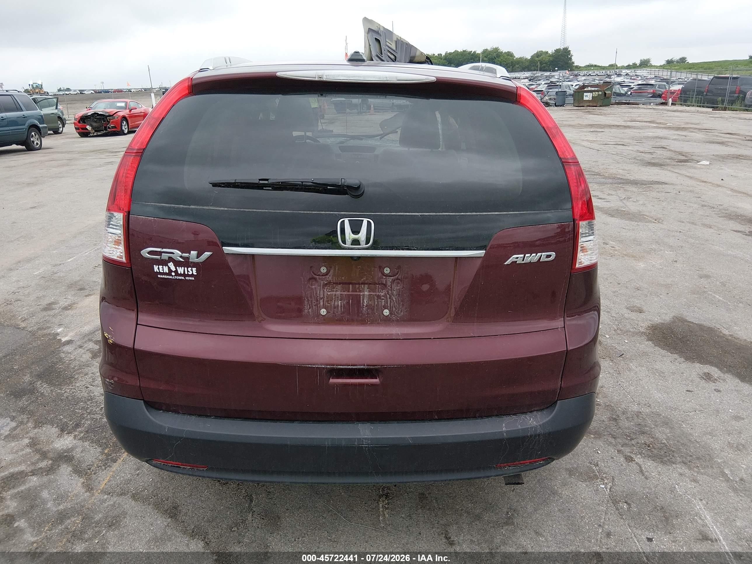 2013 Honda Cr-v Ex-l Brown vin: 5J6RM4H74DL039418
