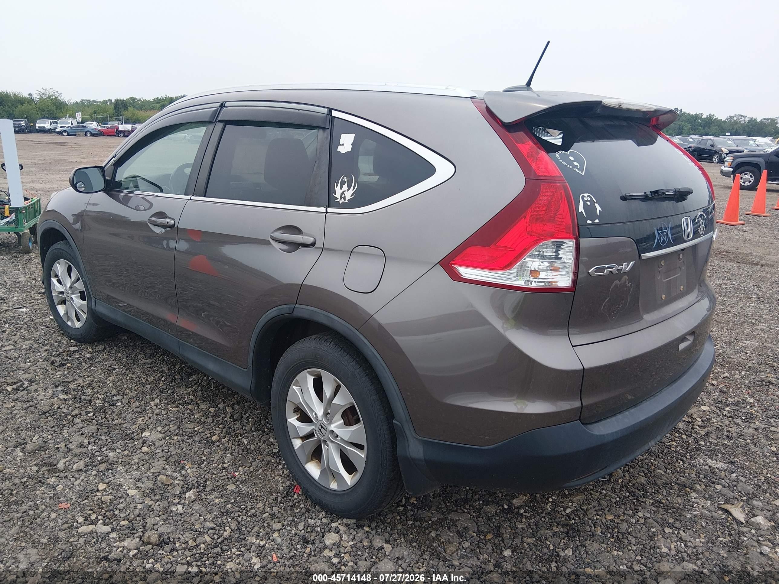 2013 Honda Cr-v Ex-l Brown vin: 5J6RM4H74DL054839