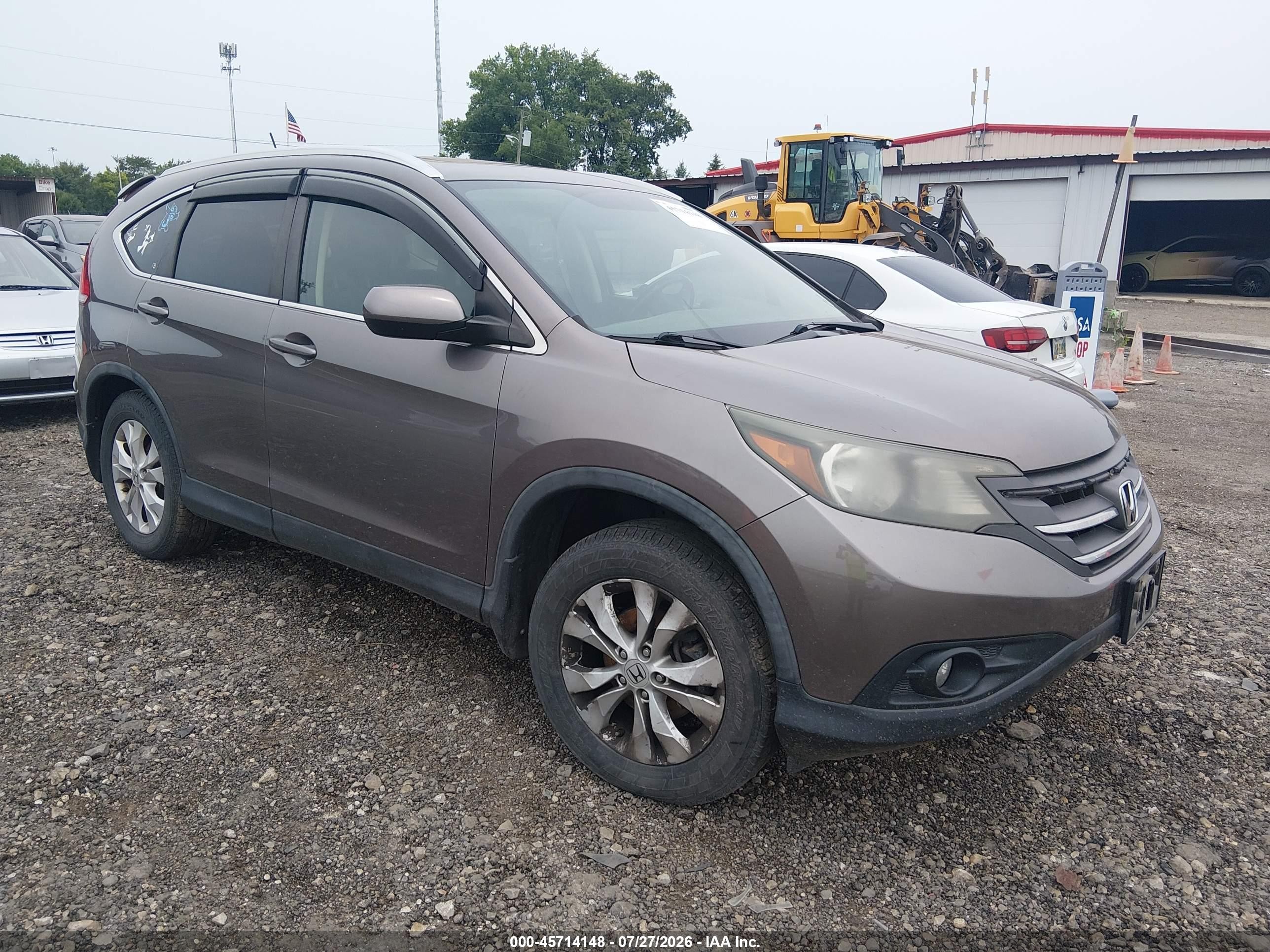 2013 Honda Cr-v Ex-l Brown vin: 5J6RM4H74DL054839