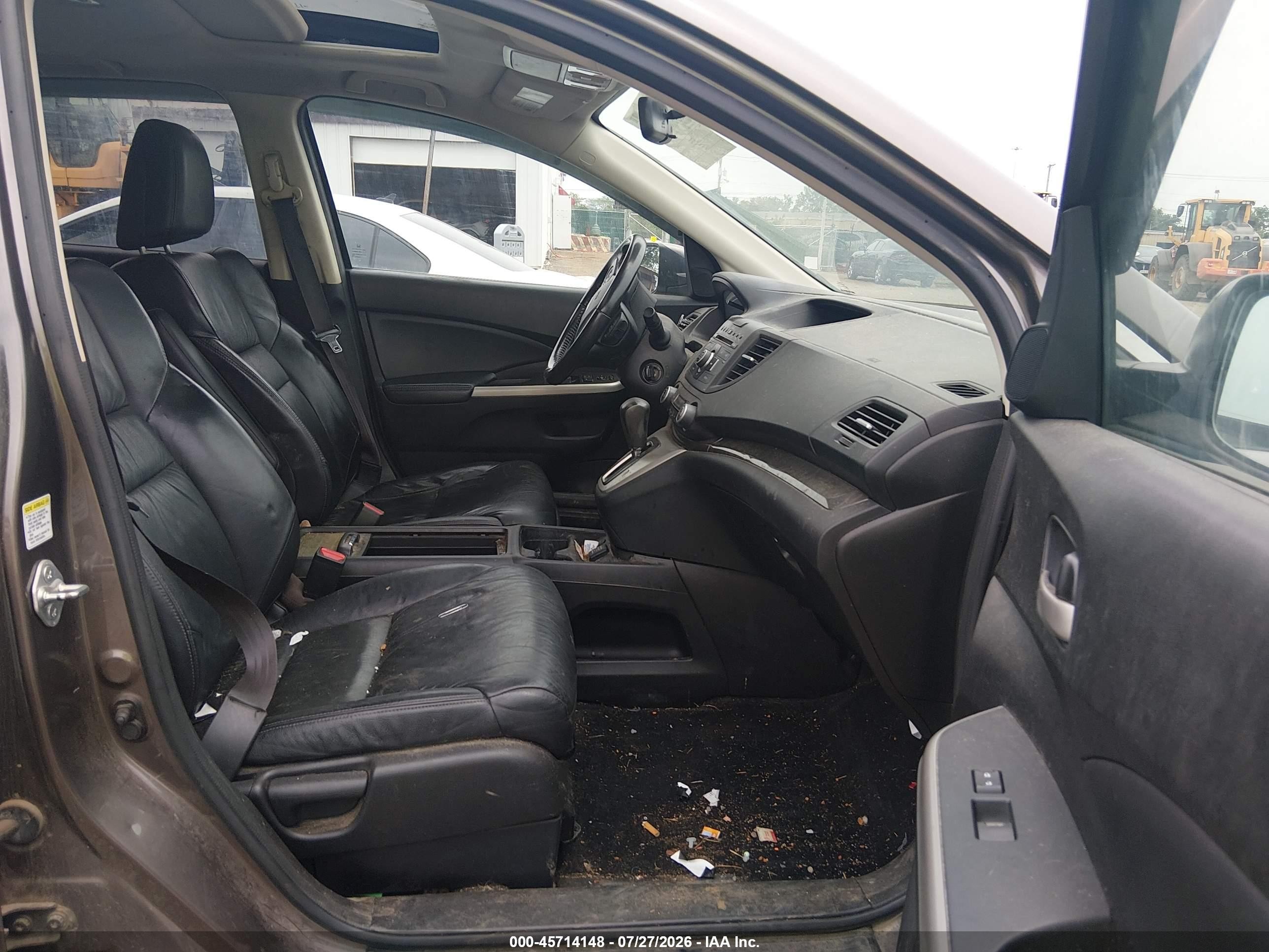 2013 Honda Cr-v Ex-l Brown vin: 5J6RM4H74DL054839