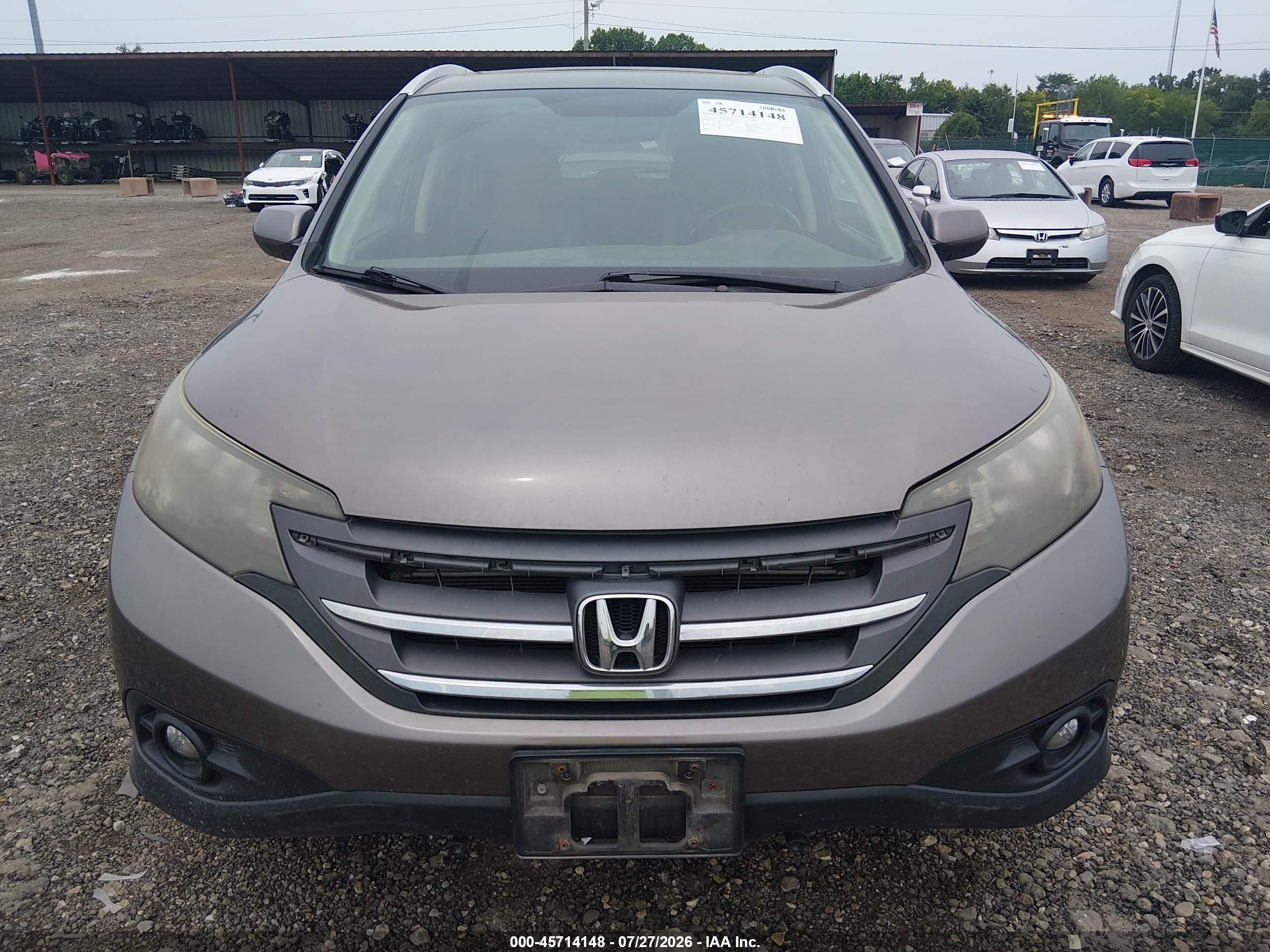 2013 Honda Cr-v Ex-l Brown vin: 5J6RM4H74DL054839