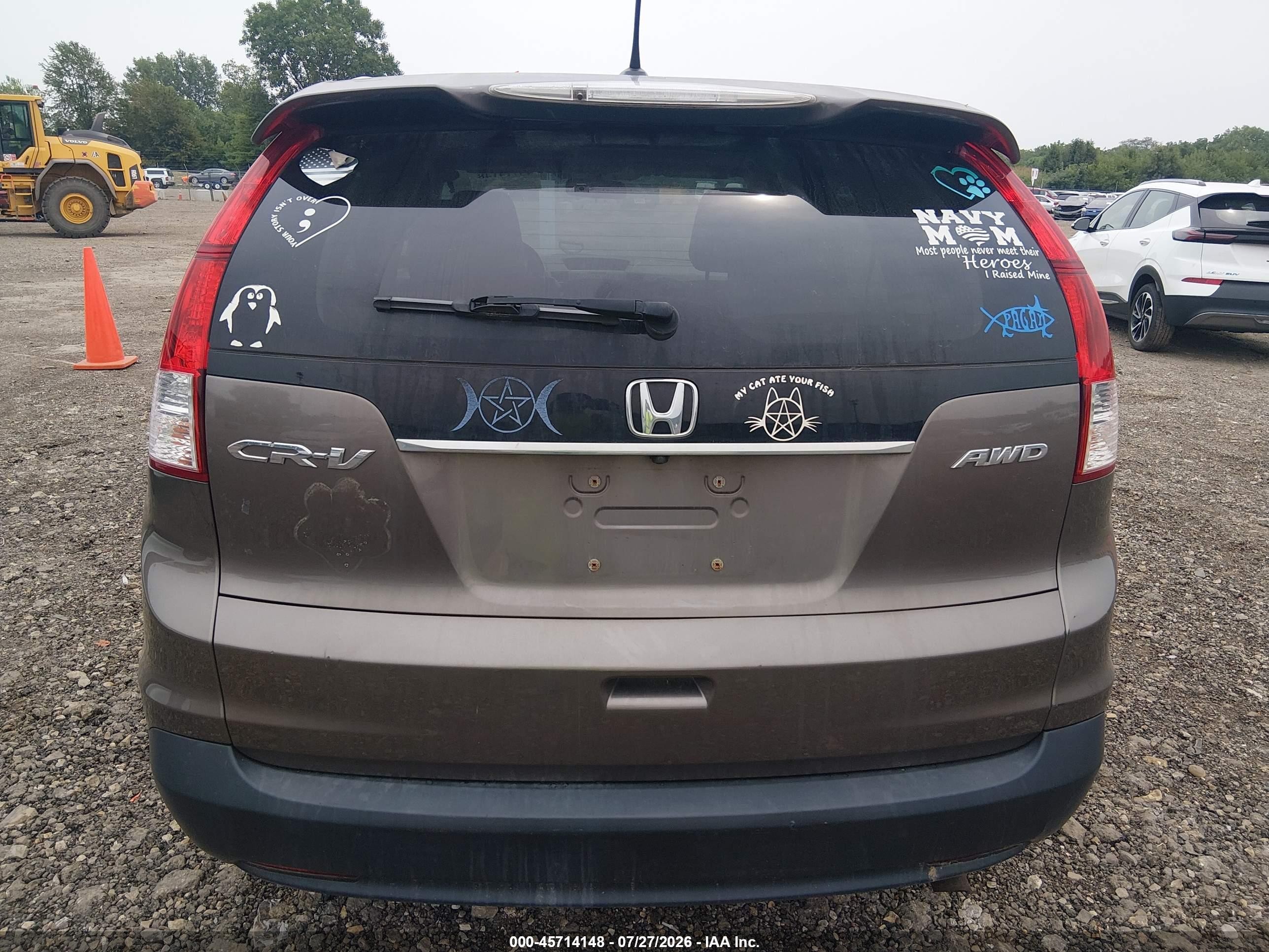 2013 Honda Cr-v Ex-l Brown vin: 5J6RM4H74DL054839