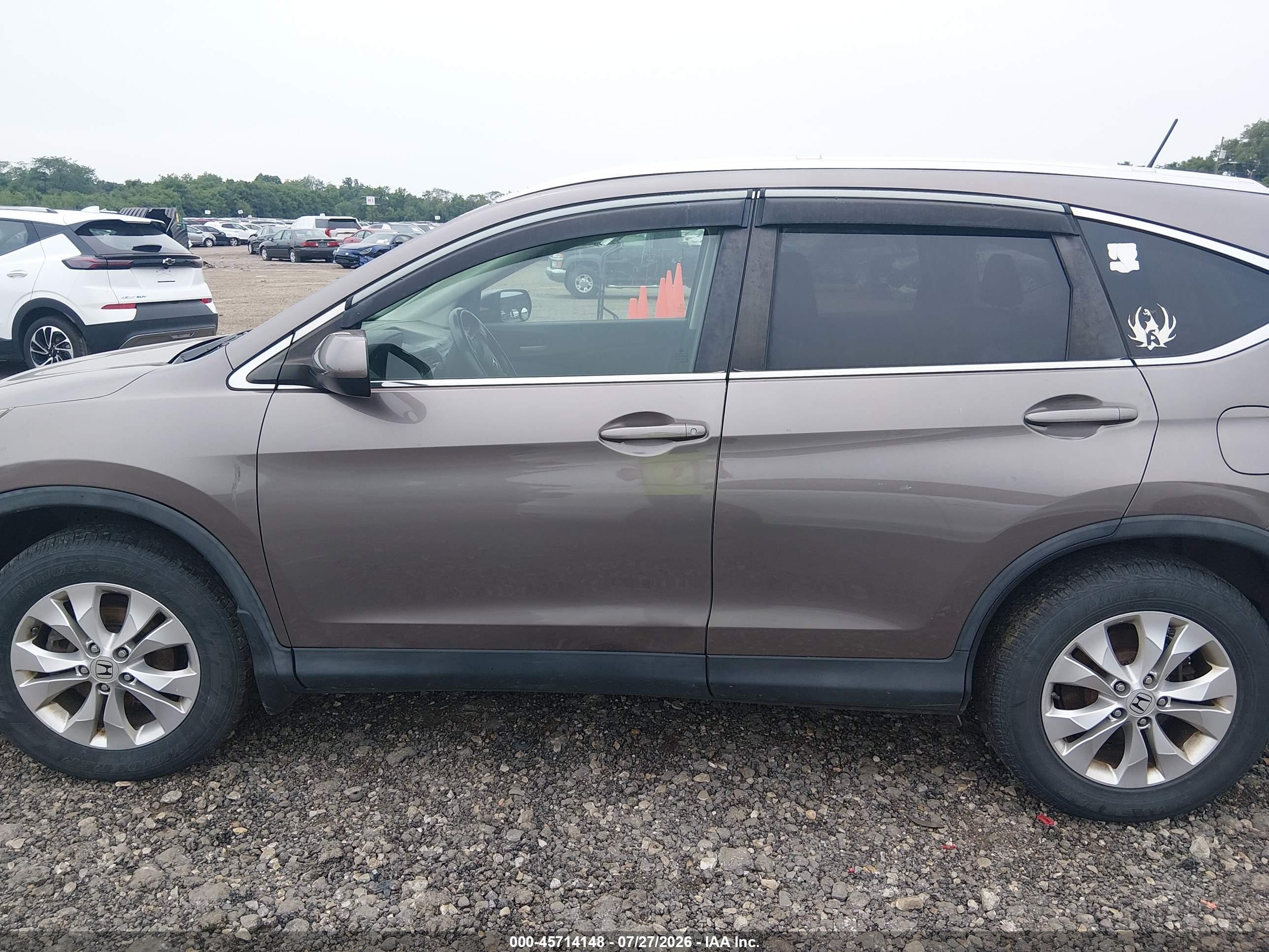 2013 Honda Cr-v Ex-l Brown vin: 5J6RM4H74DL054839