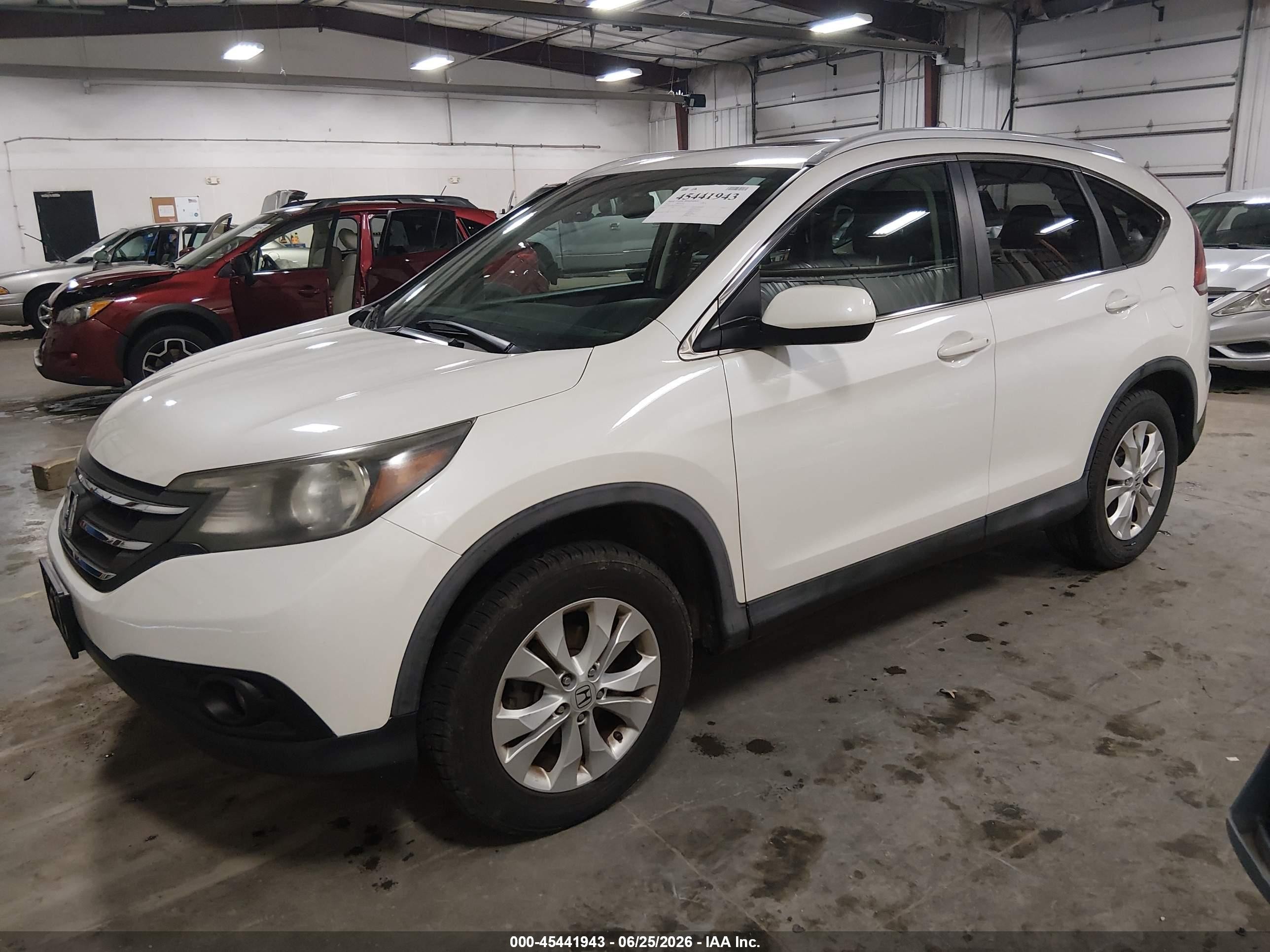 2013 Honda Cr-v Ex-l Белый vin: 5J6RM4H74DL067610