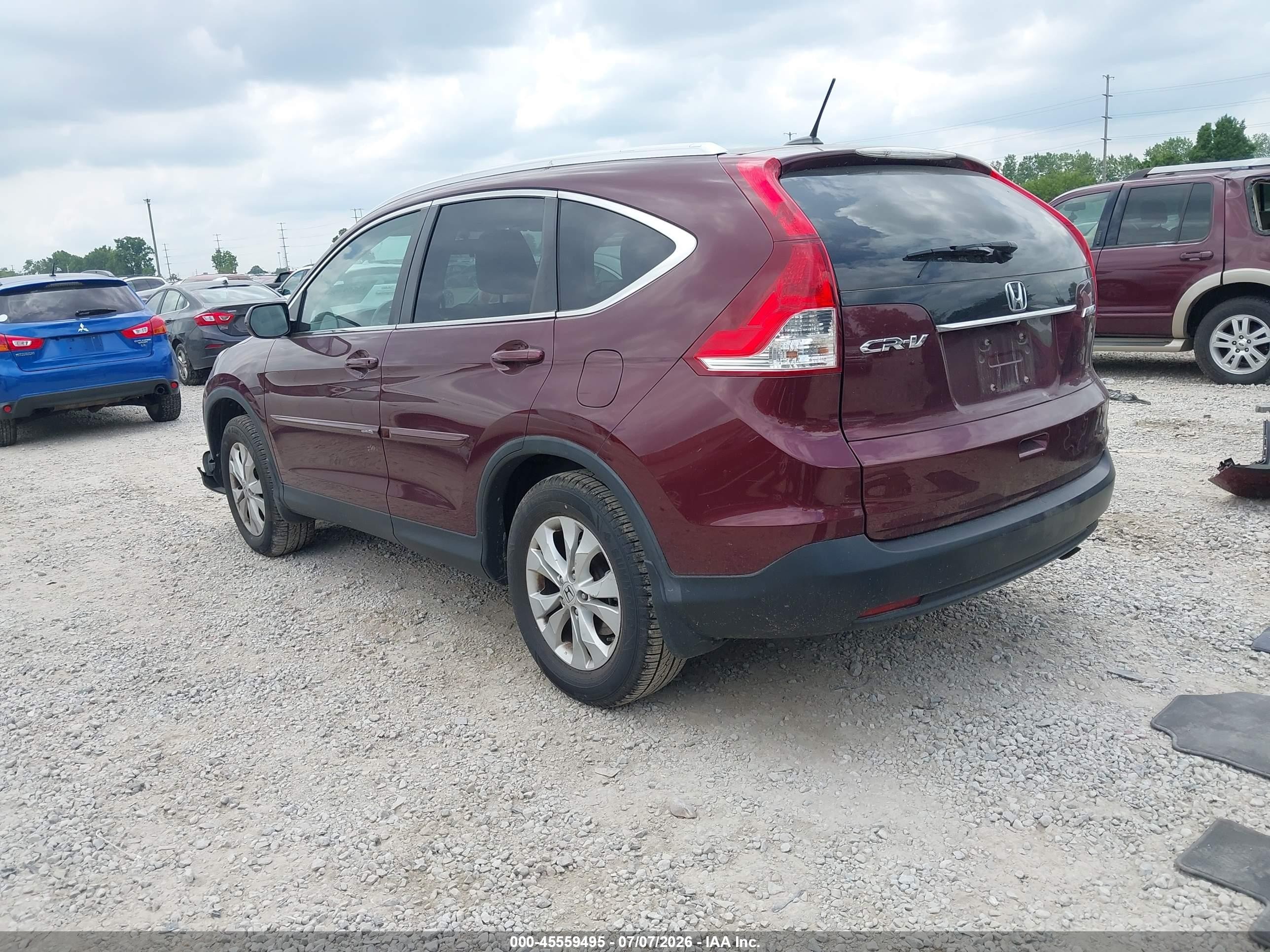 2013 Honda Cr-v Ex-l Black vin: 5J6RM4H74DL078333