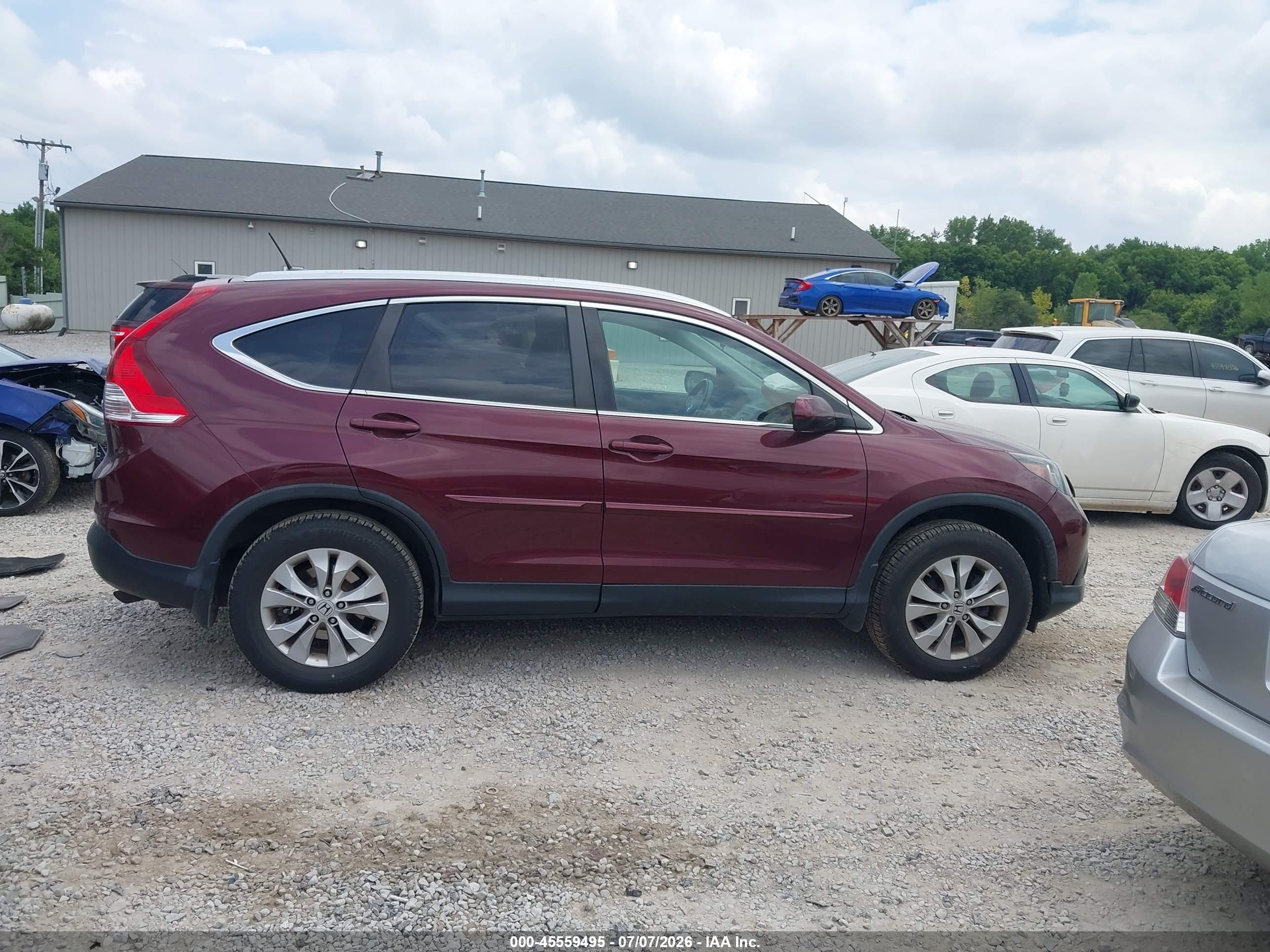 2013 Honda Cr-v Ex-l Black vin: 5J6RM4H74DL078333