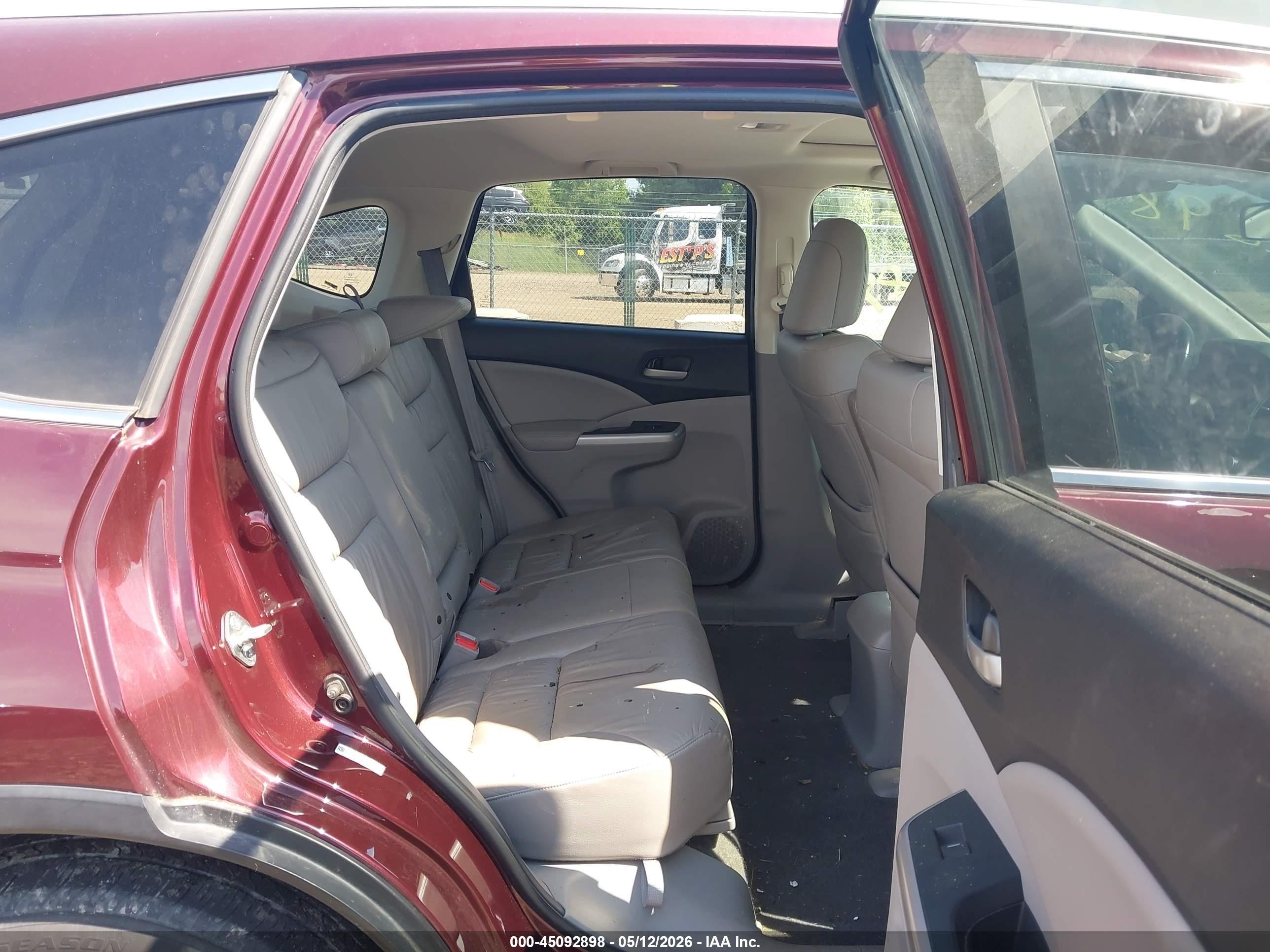 2014 Honda Cr-v Ex-l Burgundy vin: 5J6RM4H74EL009658
