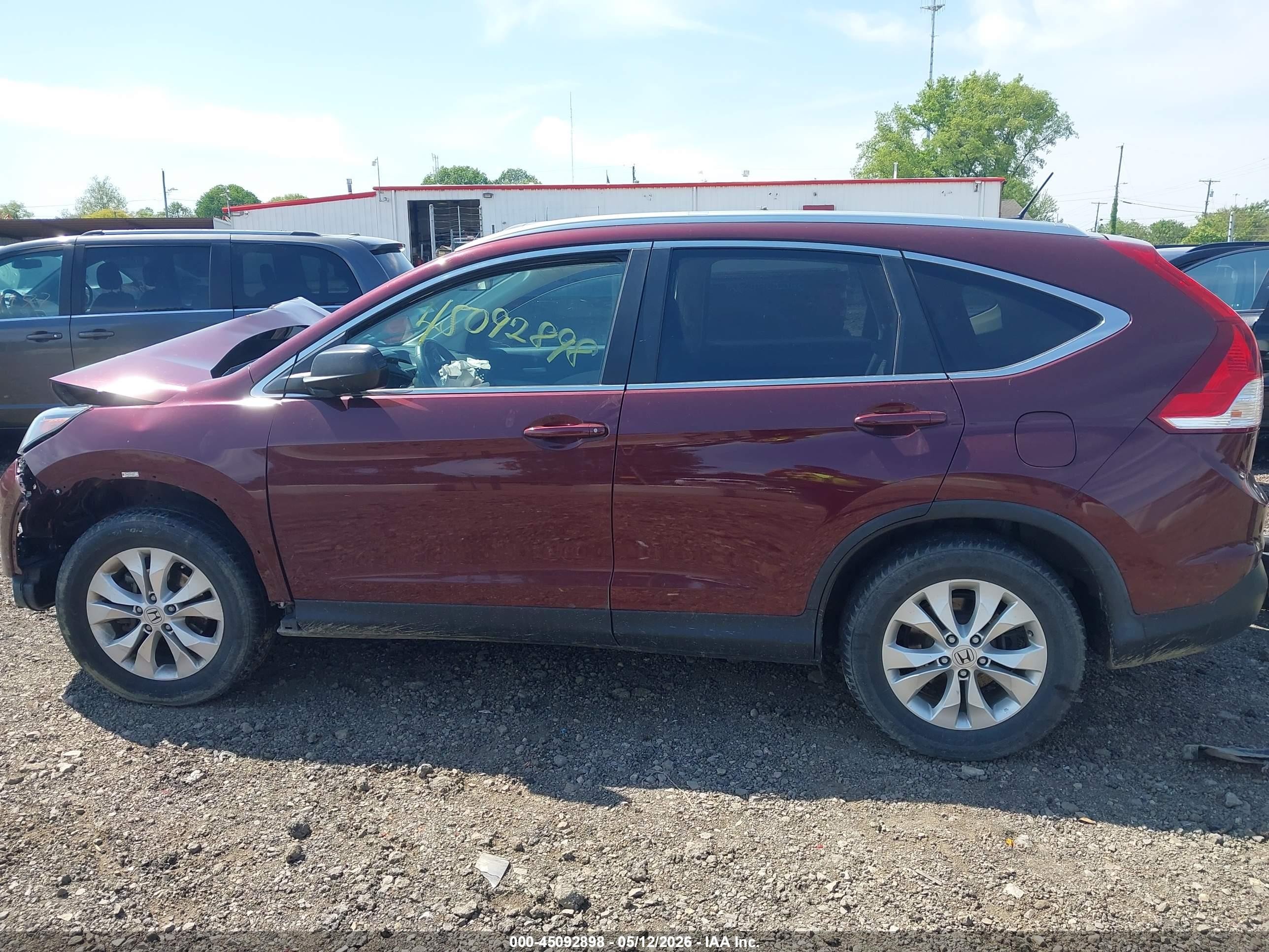 2014 Honda Cr-v Ex-l Burgundy vin: 5J6RM4H74EL009658
