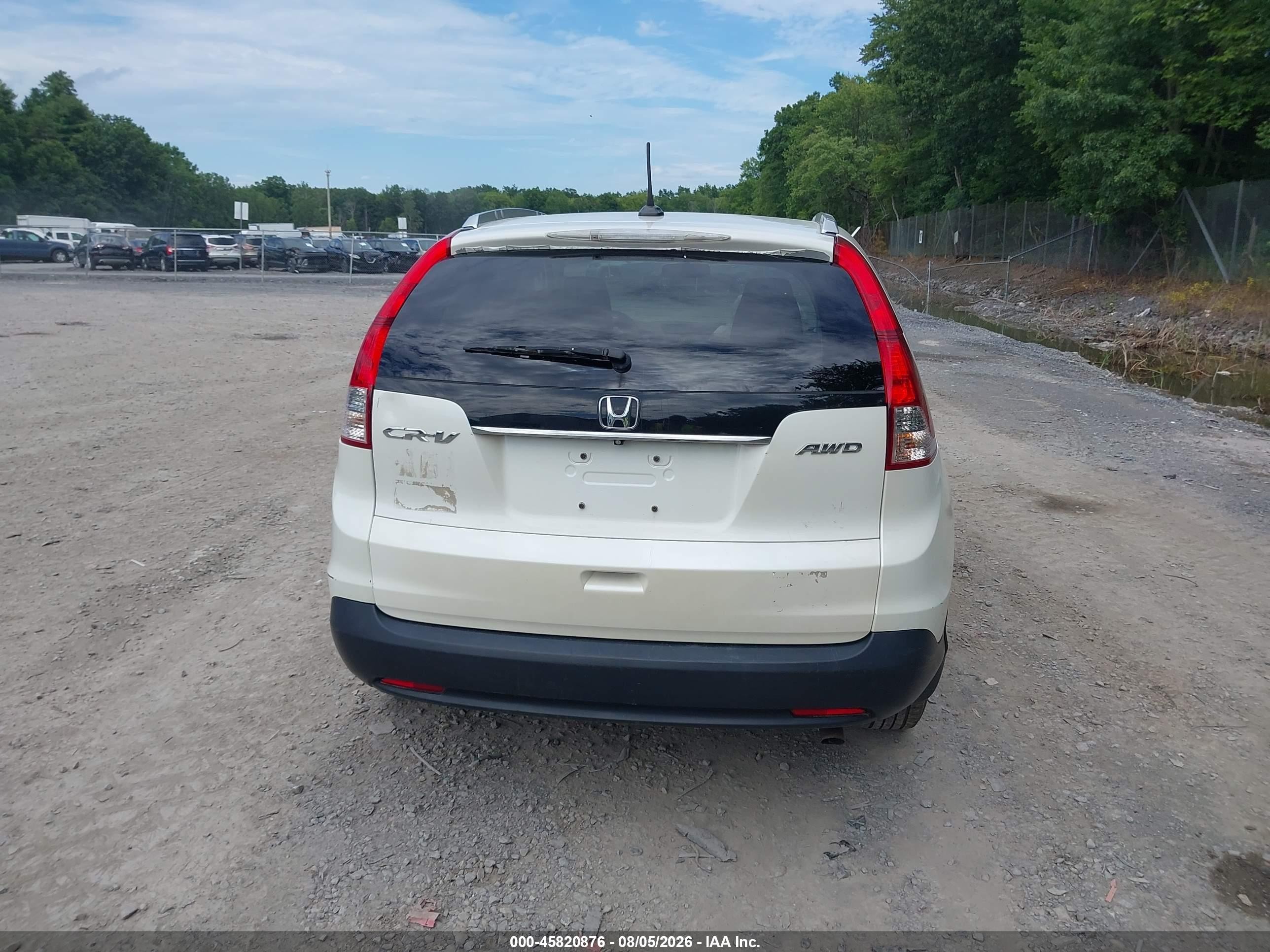 2014 Honda Cr-v Ex-l White vin: 5J6RM4H74EL015654