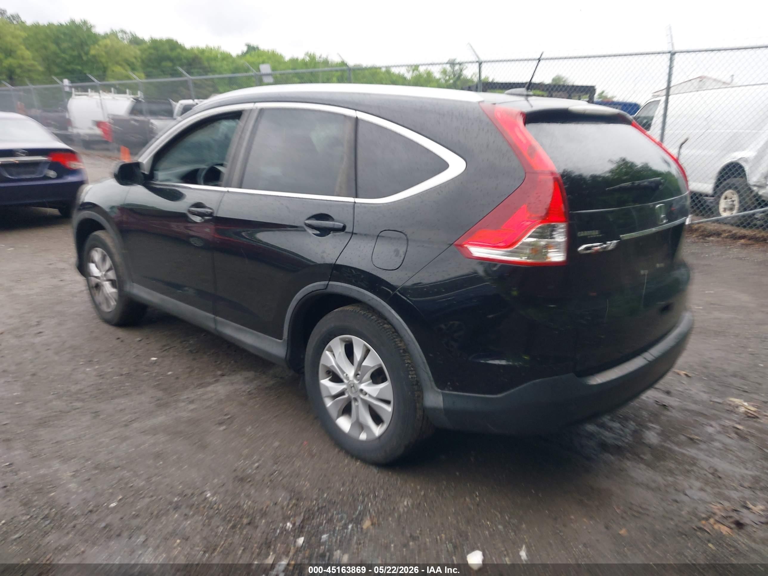 2014 Honda Cr-v Ex-l Black vin: 5J6RM4H74EL022698
