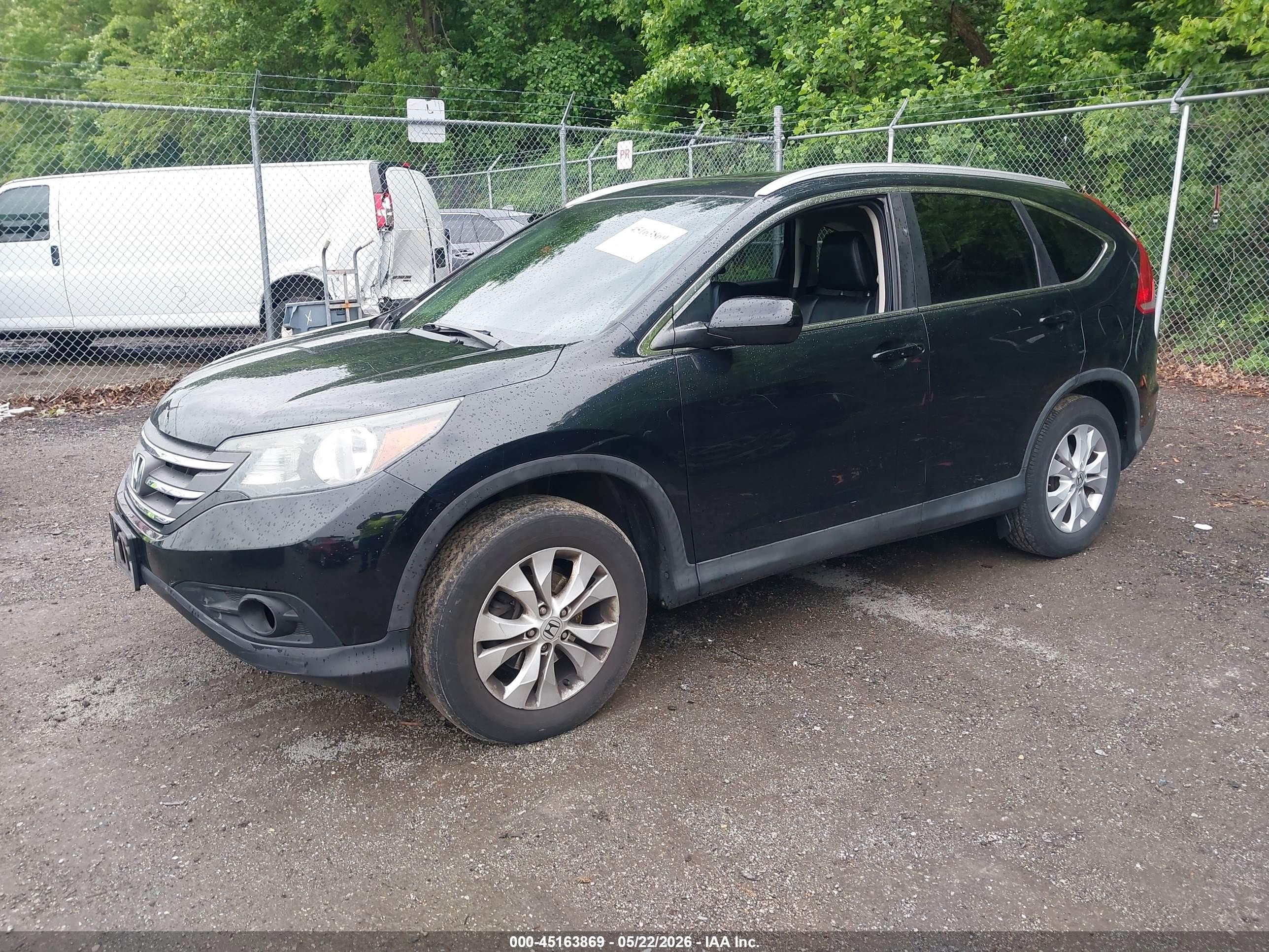 2014 Honda Cr-v Ex-l Black vin: 5J6RM4H74EL022698