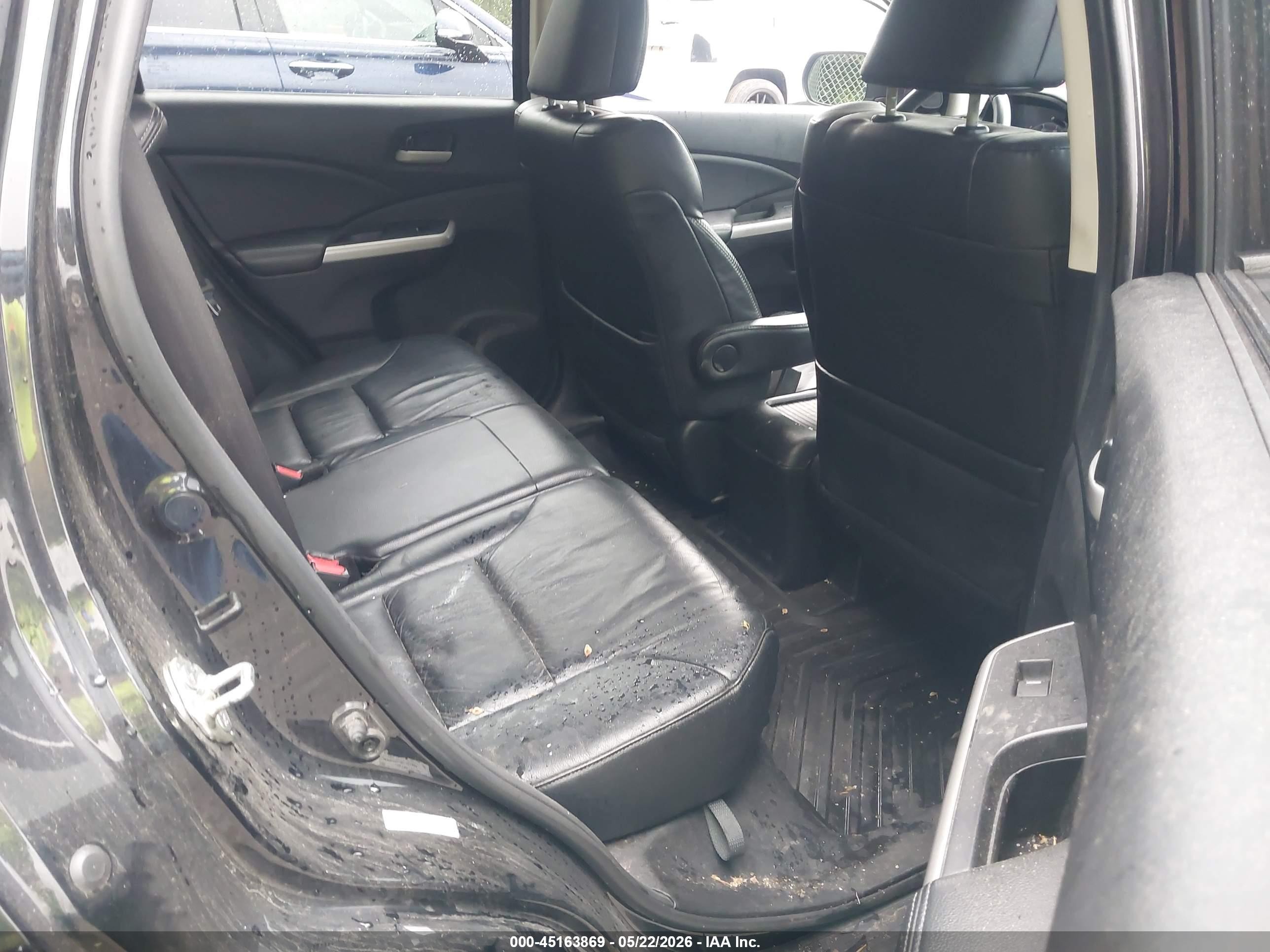 2014 Honda Cr-v Ex-l Black vin: 5J6RM4H74EL022698